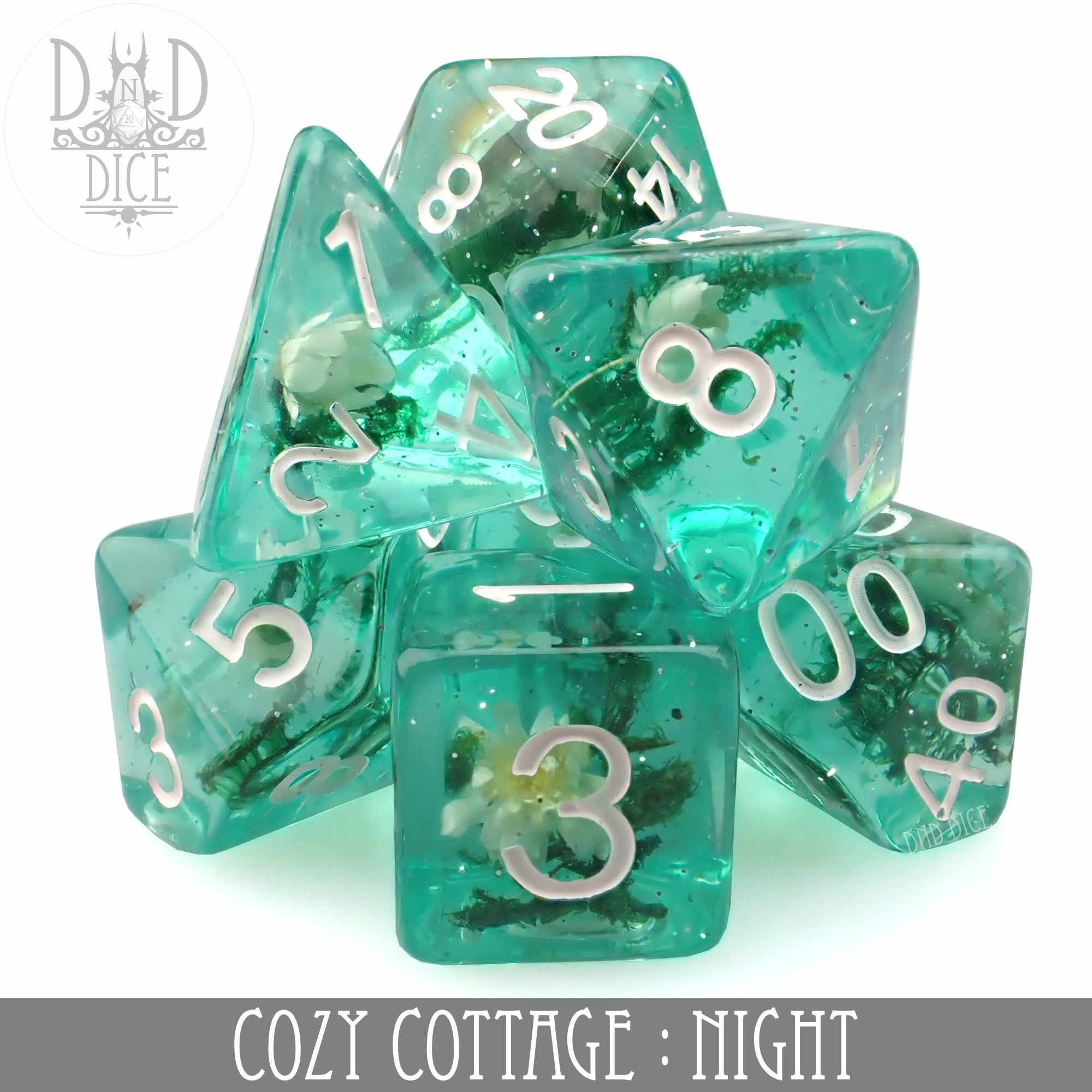 Cozy Cottage Night Dice Set