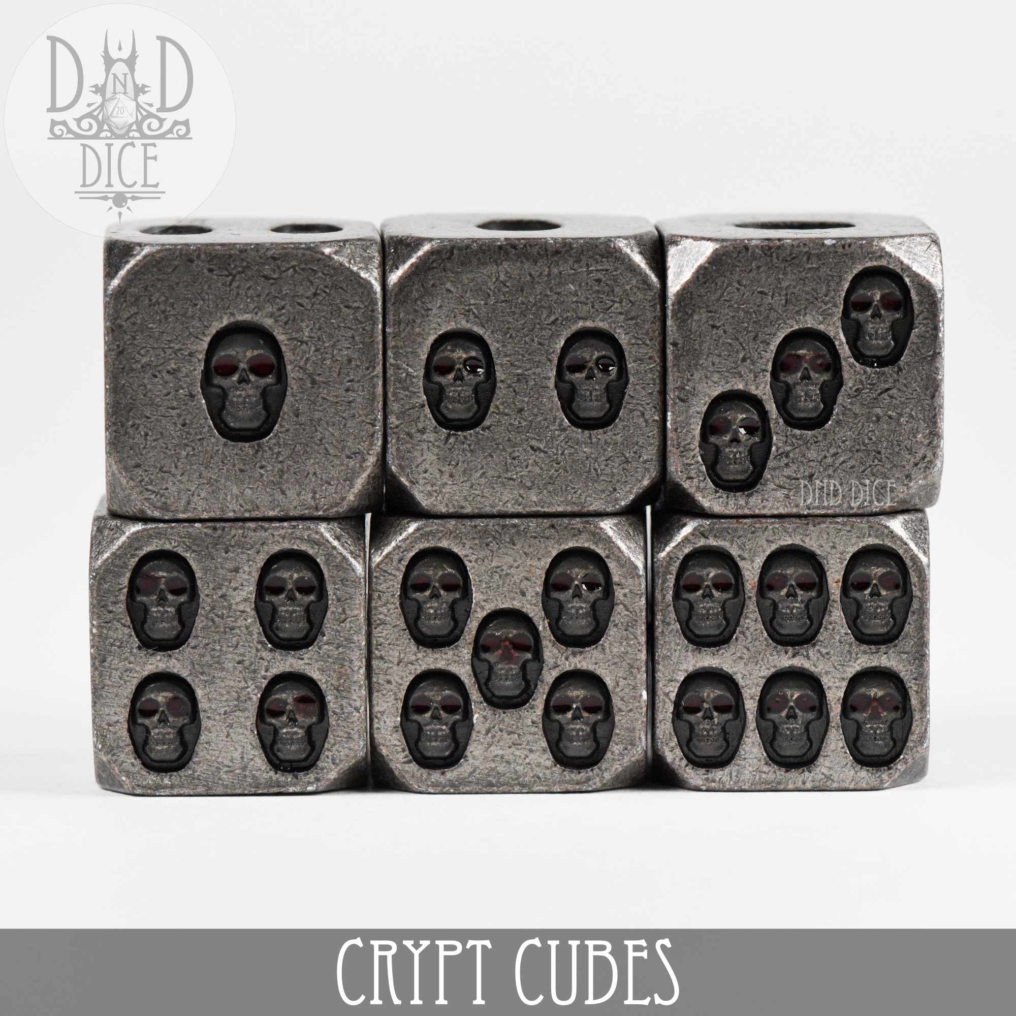Crypt Cubes 6D6 Metal Dice Set