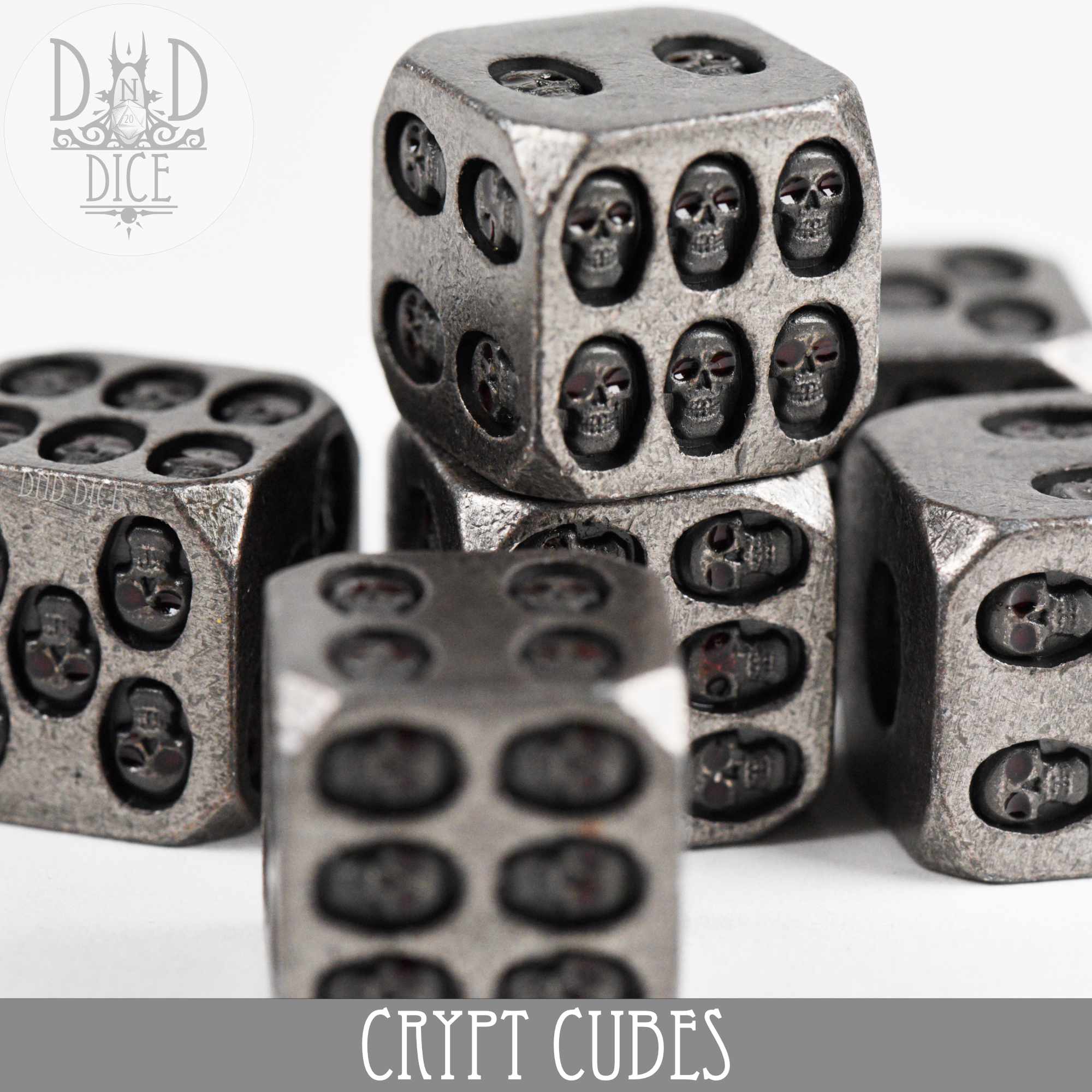 Crypt Cubes 6D6 Metal Dice Set
