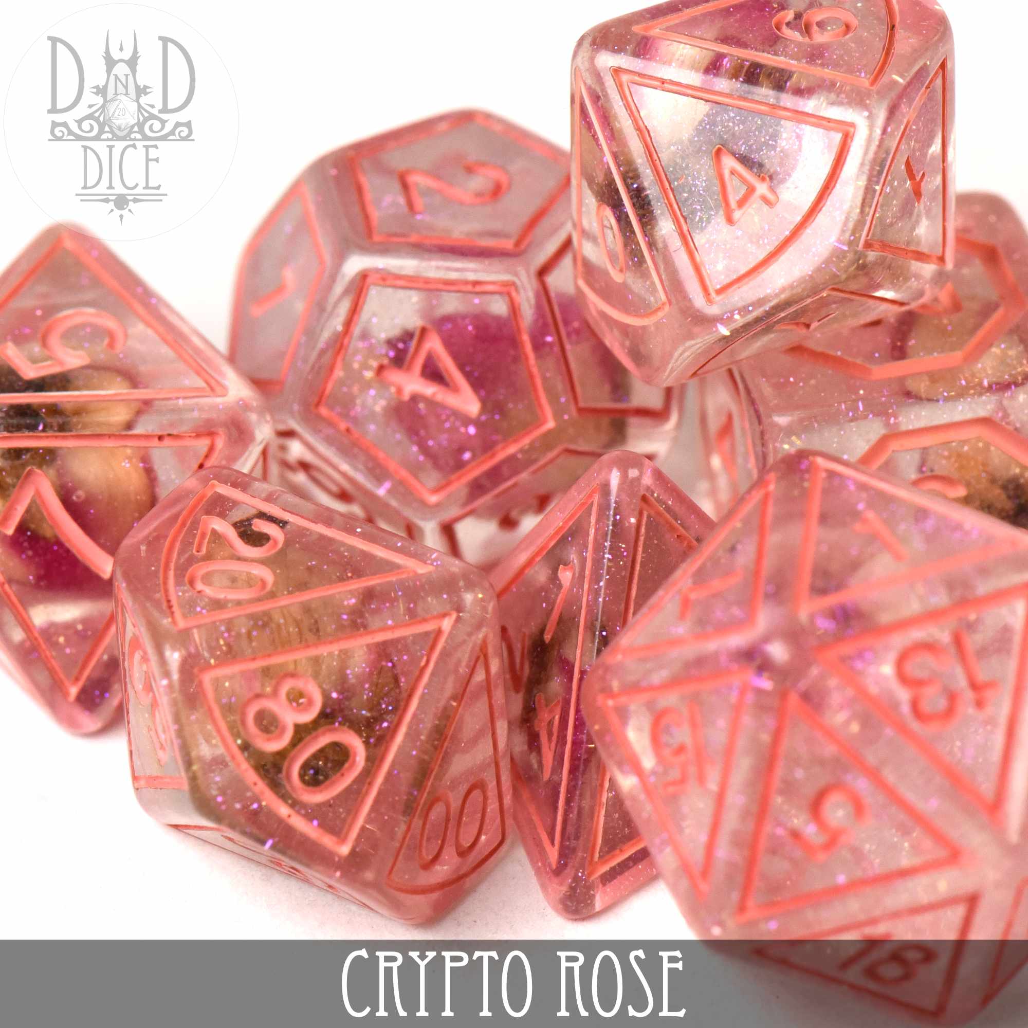 Crypto Rose Dice Set