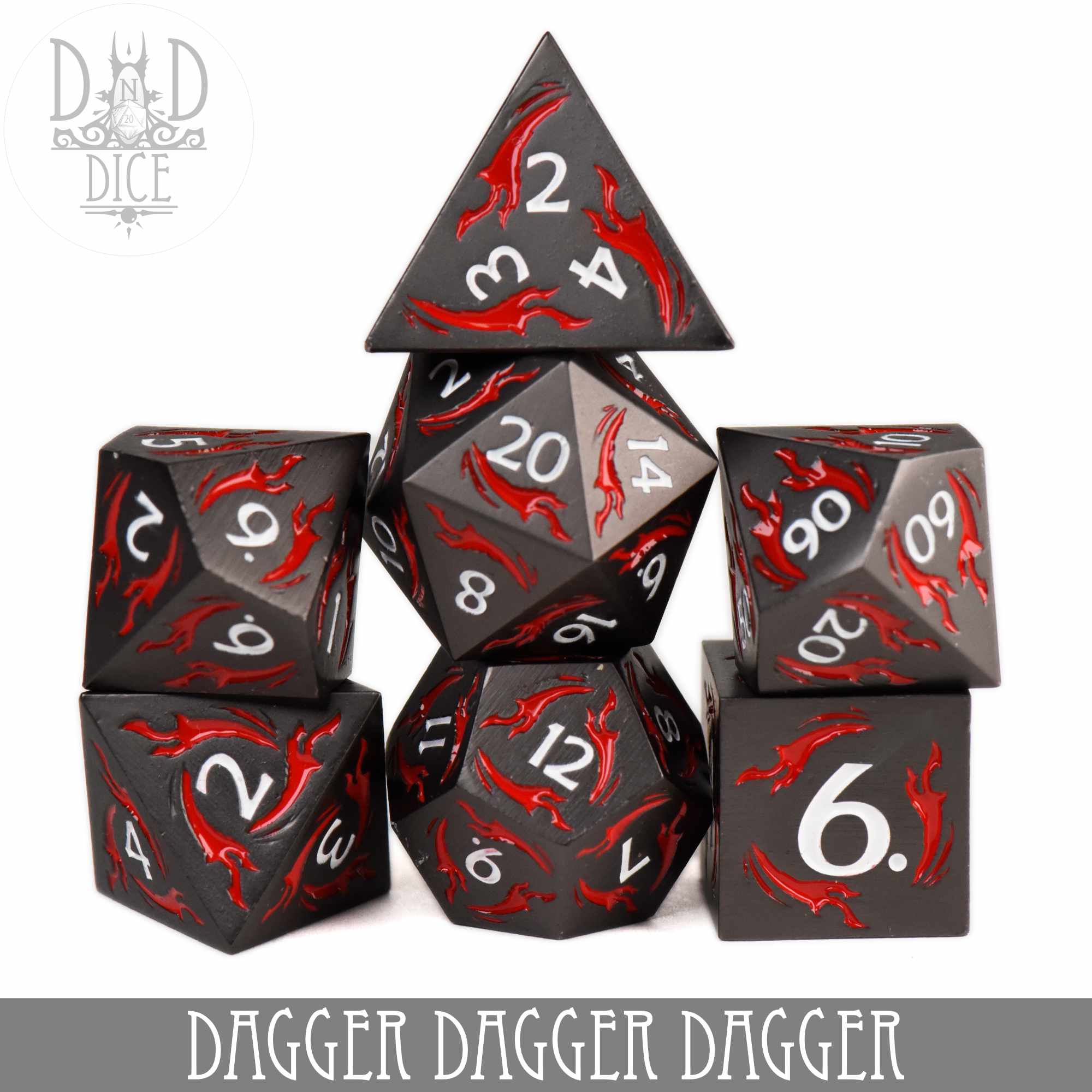 Dagger Dagger Dagger Metal Dice Set