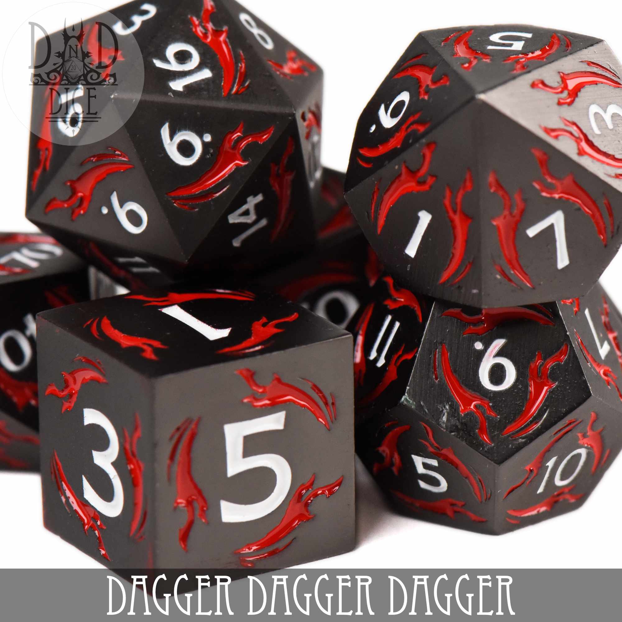 Dagger Dagger Dagger Metal Dice Set