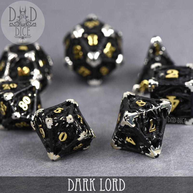 Dark Lord Hollow Metal Dice Set (Gift Box)