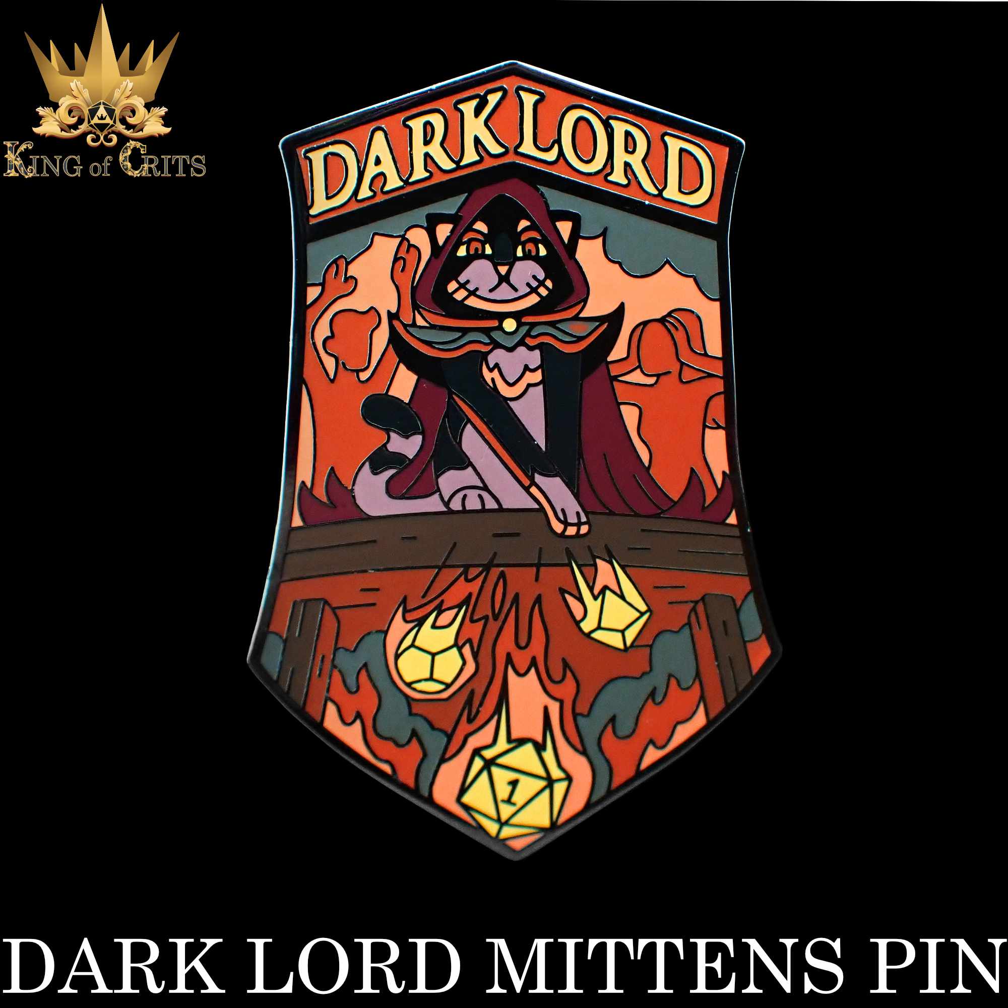 Dark Lord Mittens Enamel Pin