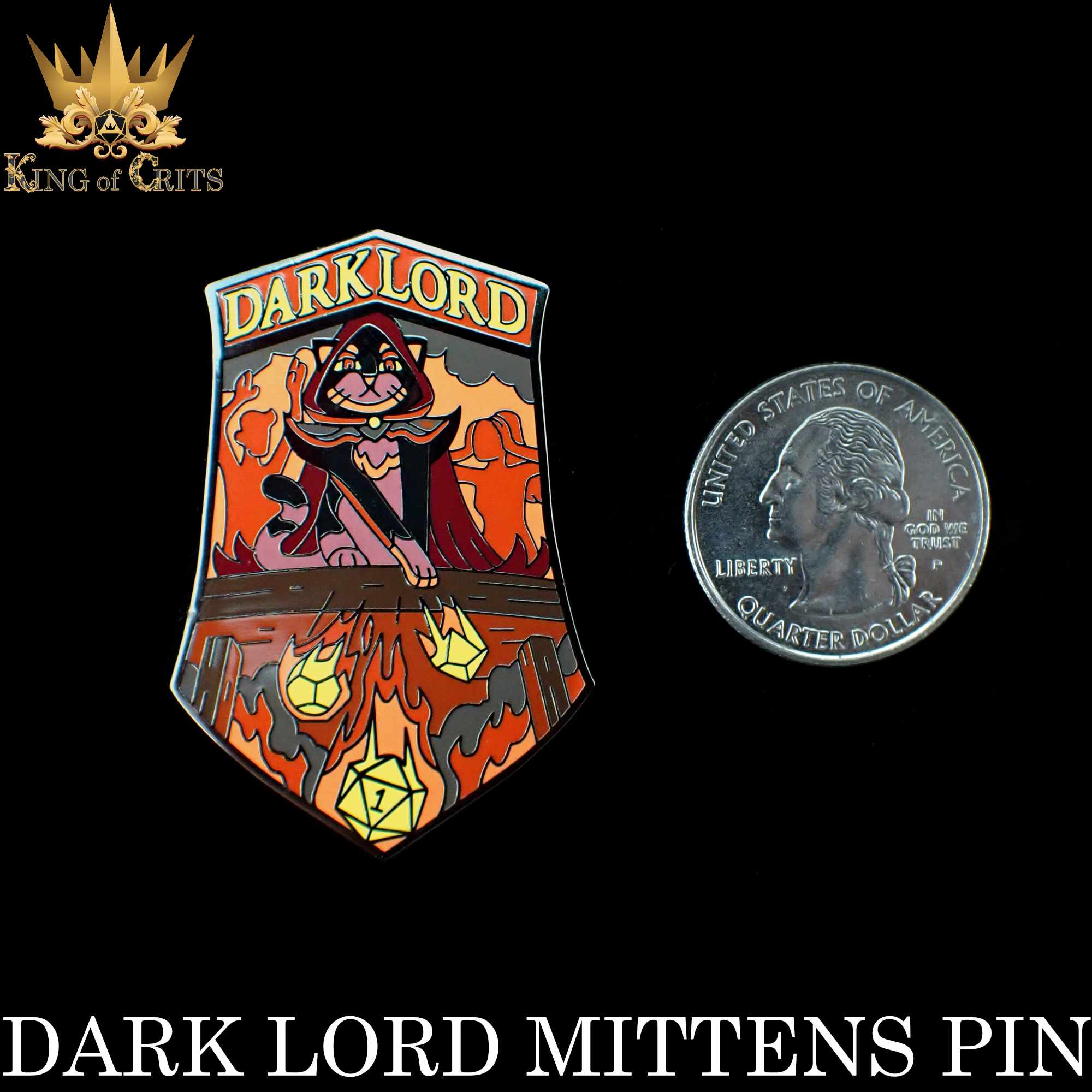 Dark Lord Mittens Enamel Pin