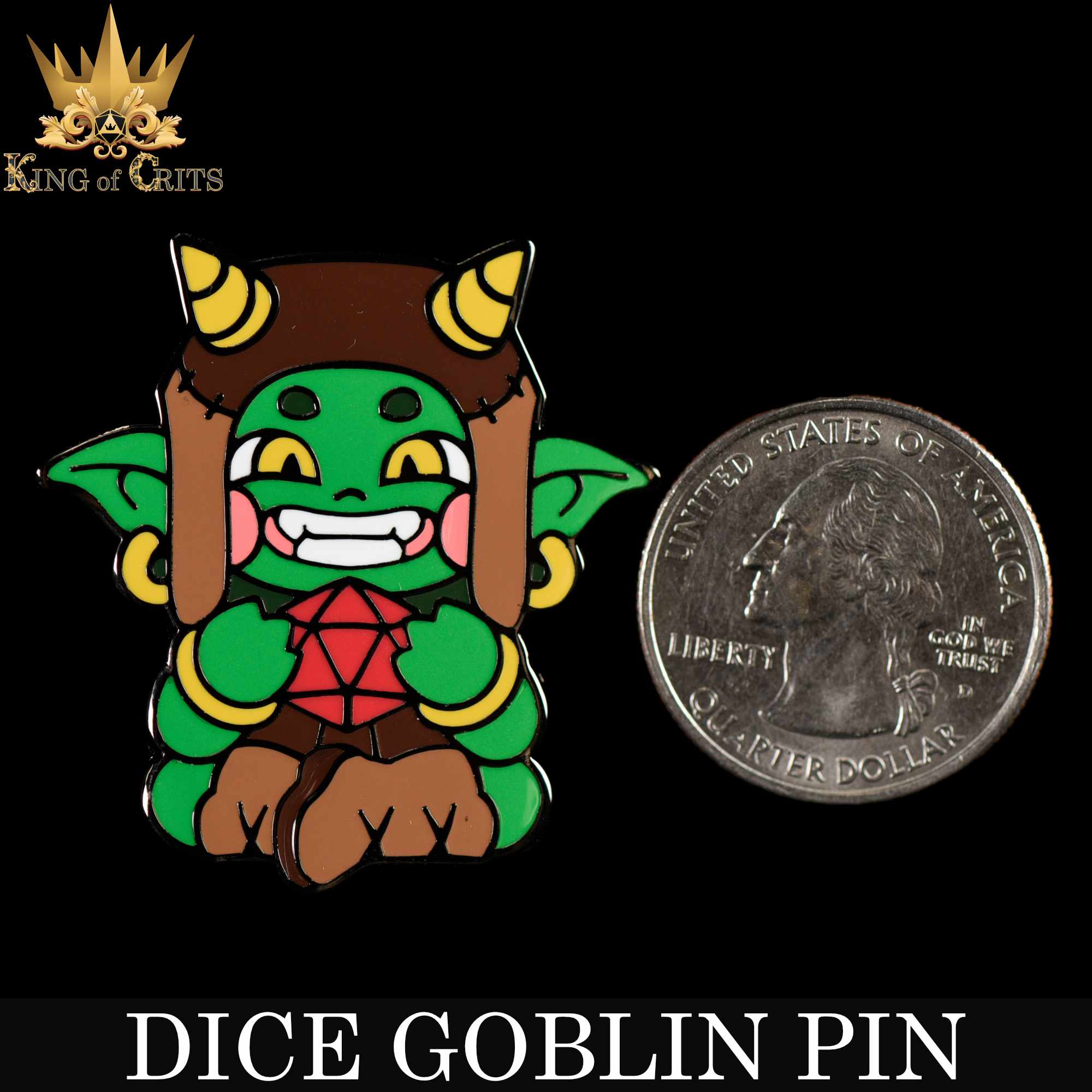 Dice Goblin Enamel Pin