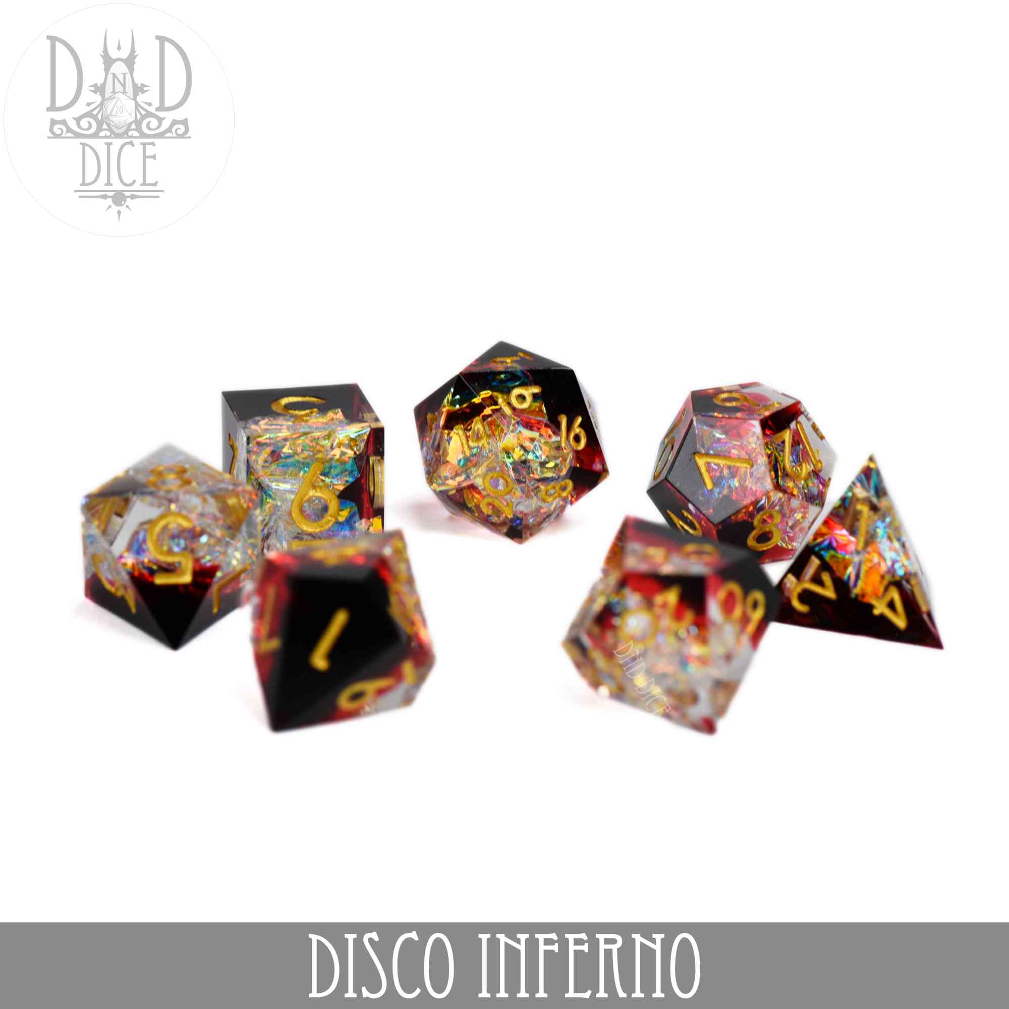 Disco Inferno Handmade Dice Set