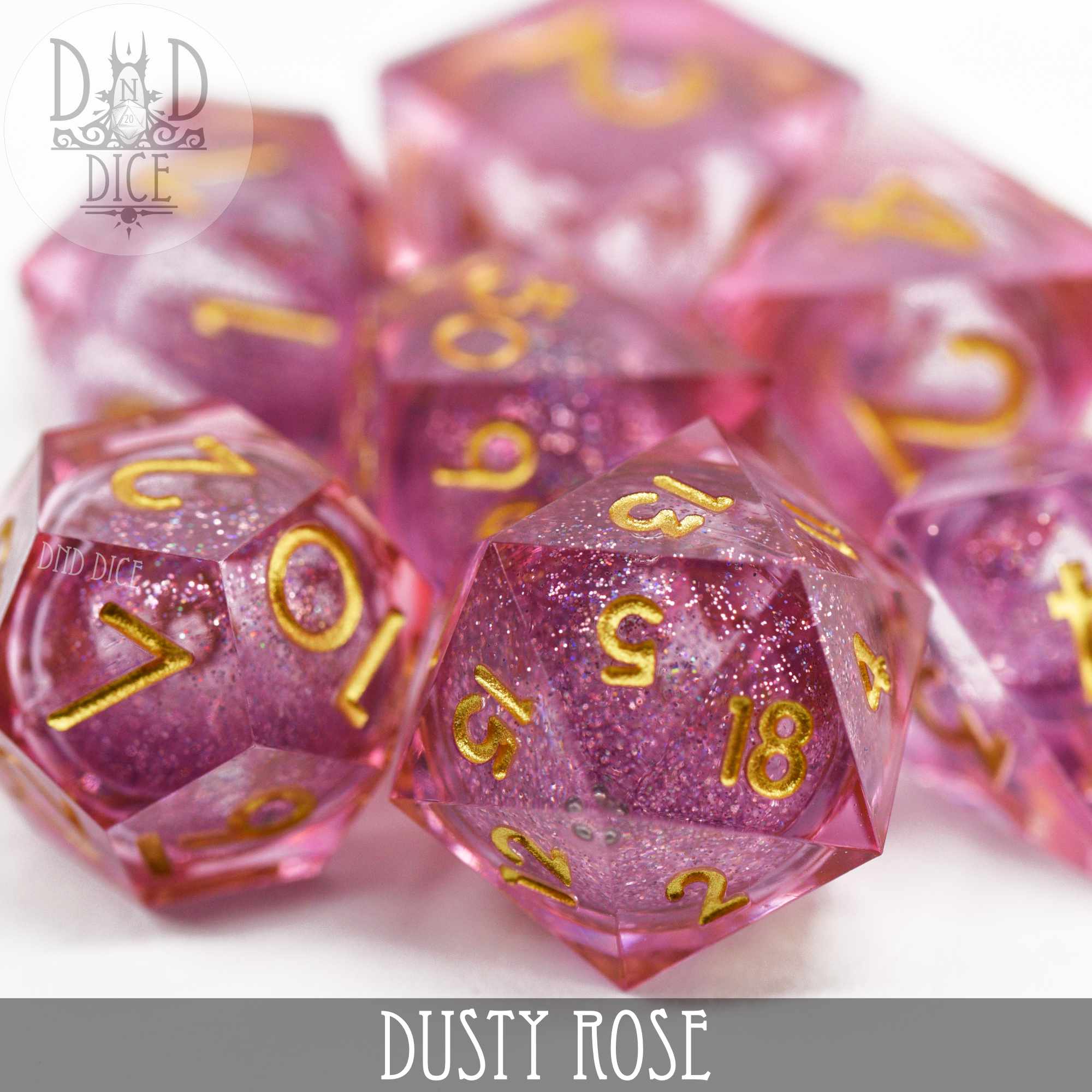 Dusty Rose Liquid Core Dice Set