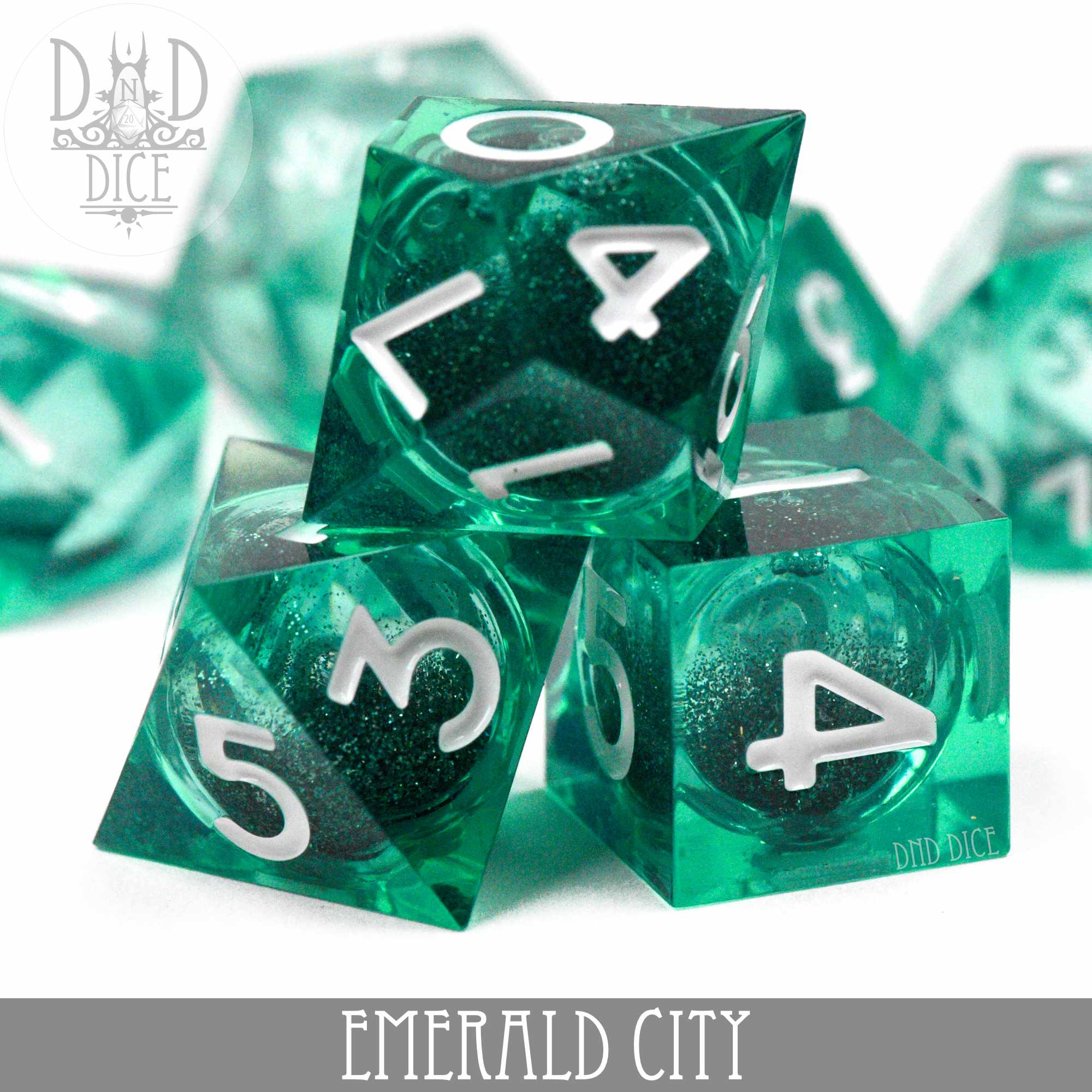 Emerald City Liquid Core Dice Set