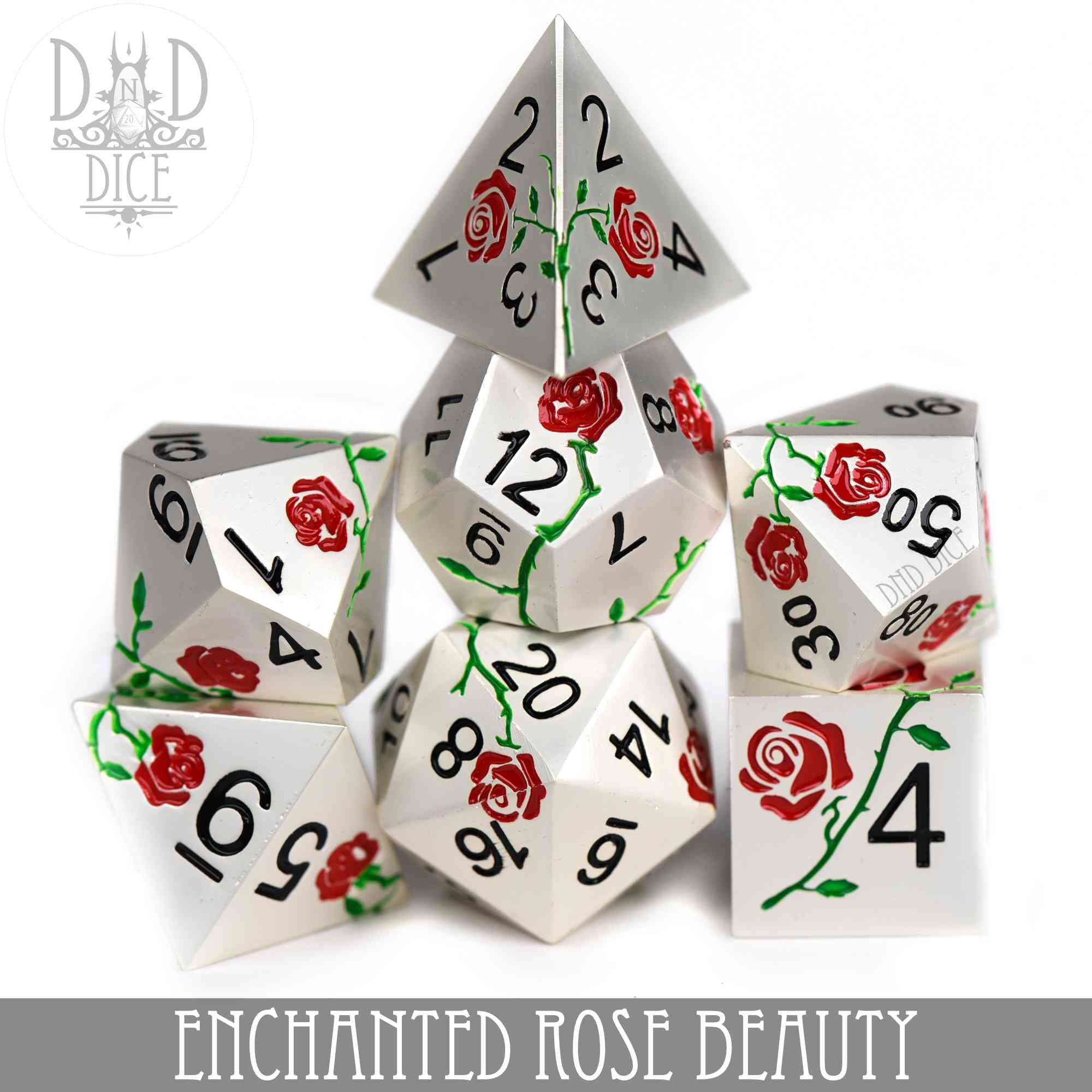 Enchanted Rose: Beauty - Metal Dice Set