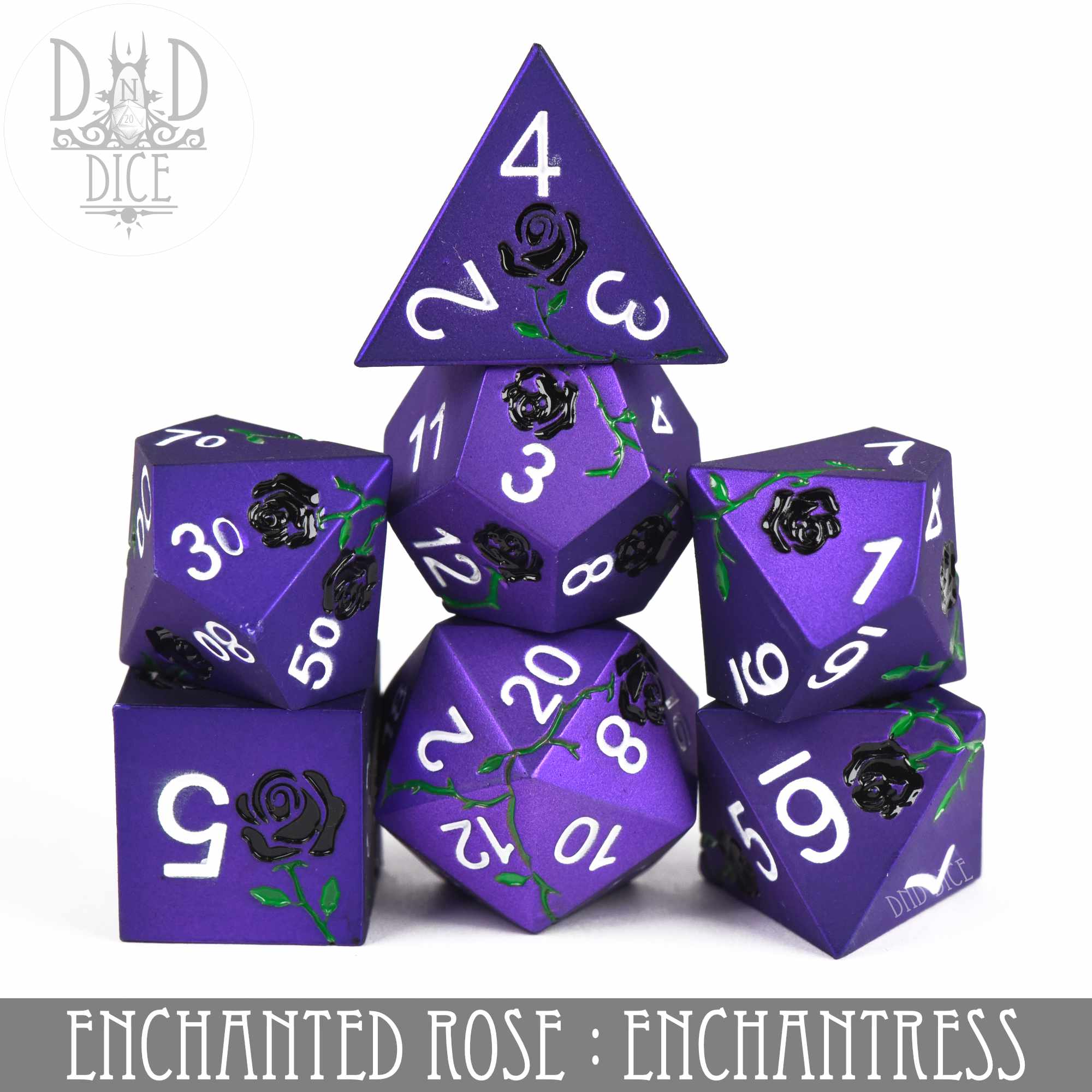 Enchanted Rose: Enchantress - Metal Dice Set