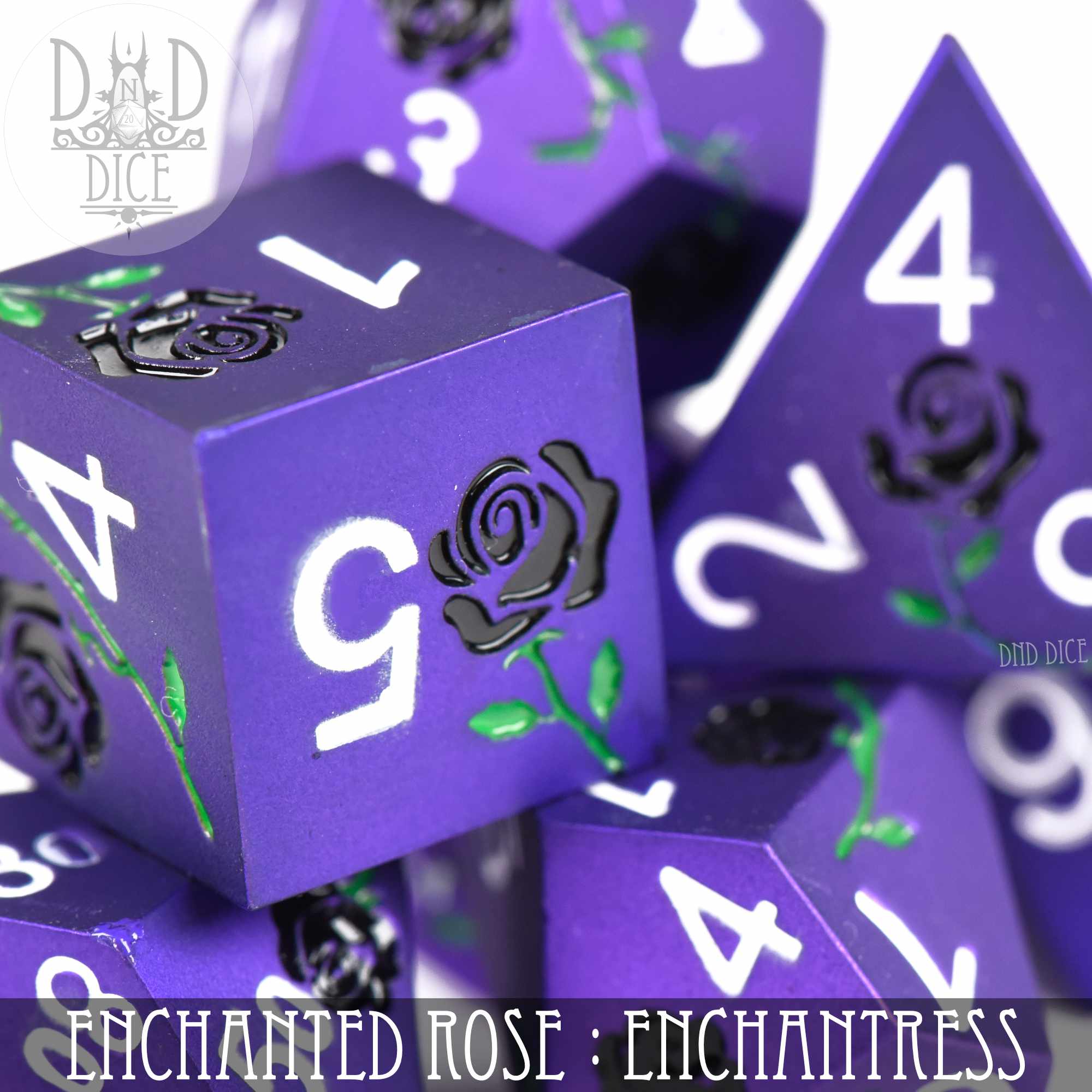 Enchanted Rose: Enchantress - Metal Dice Set