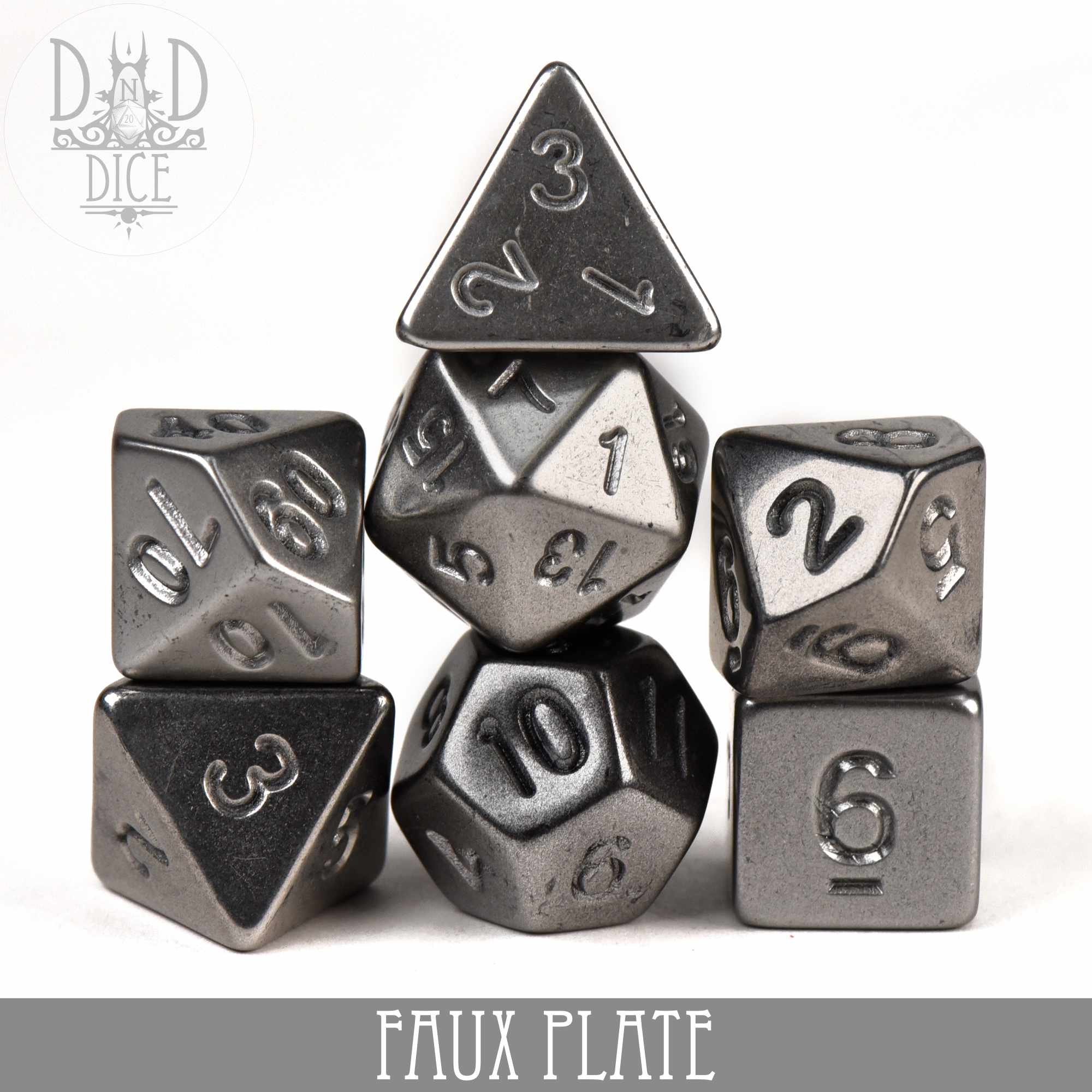 Faux Plate Dice Set