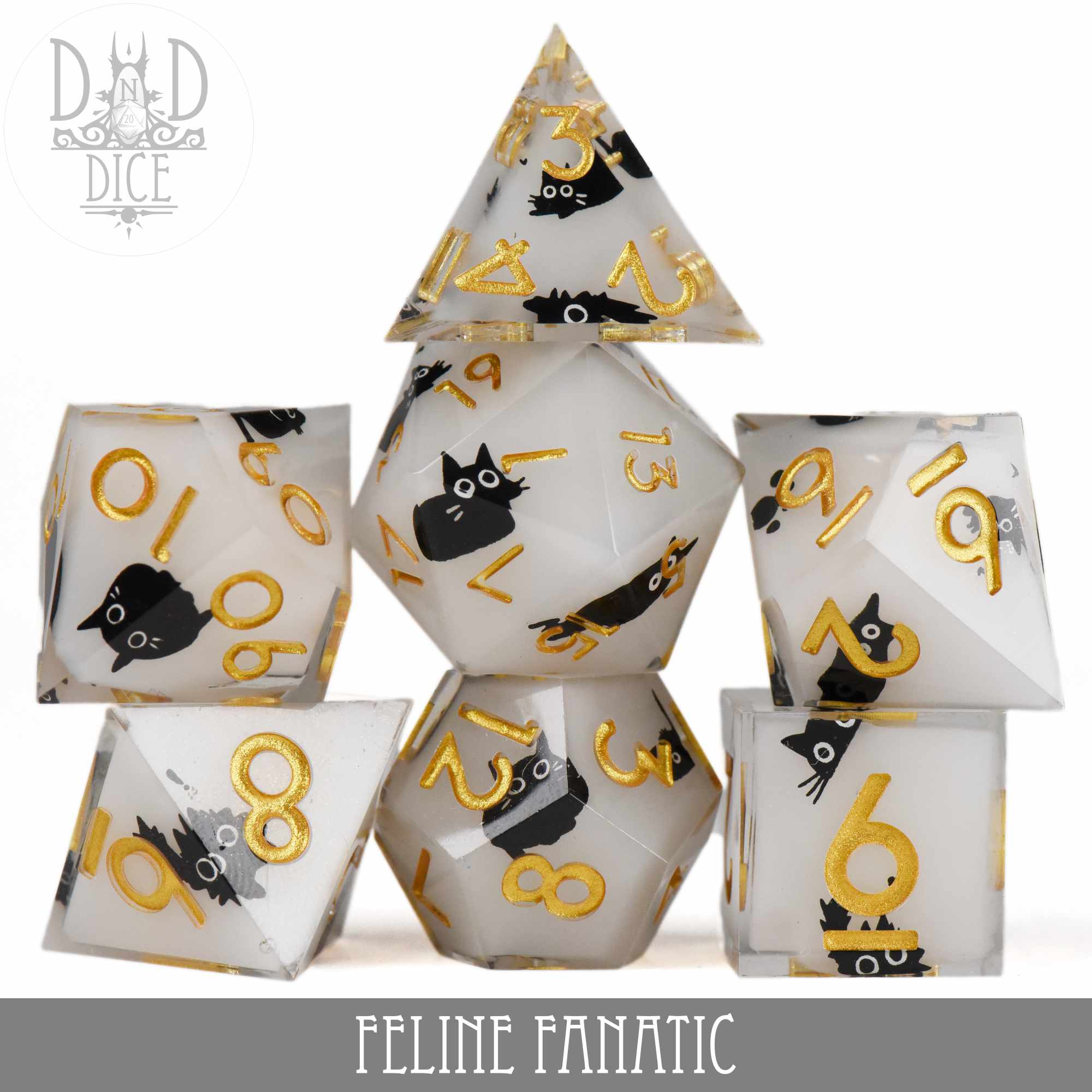 Feline Fanatic Handmade Dice Set