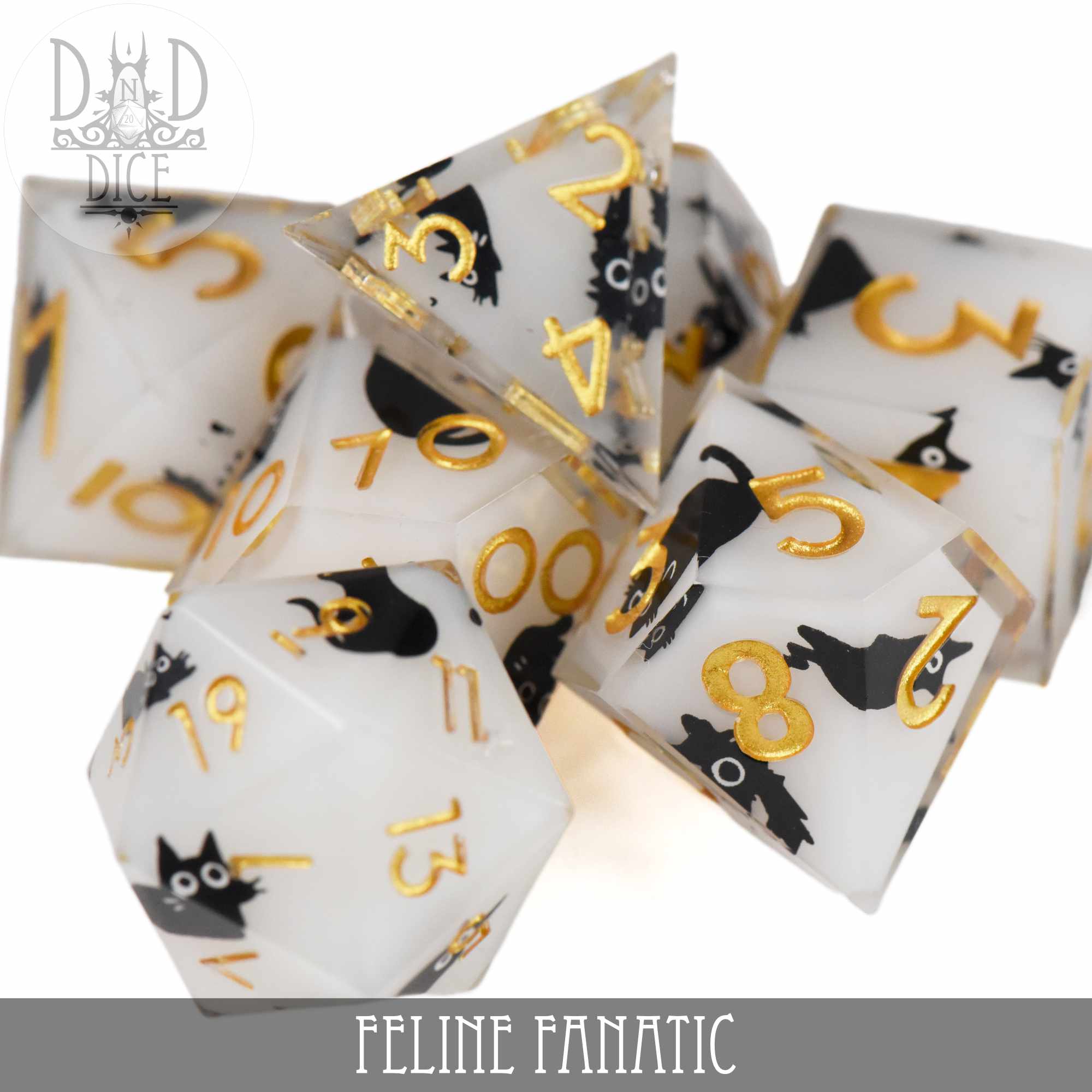 Feline Fanatic Handmade Dice Set