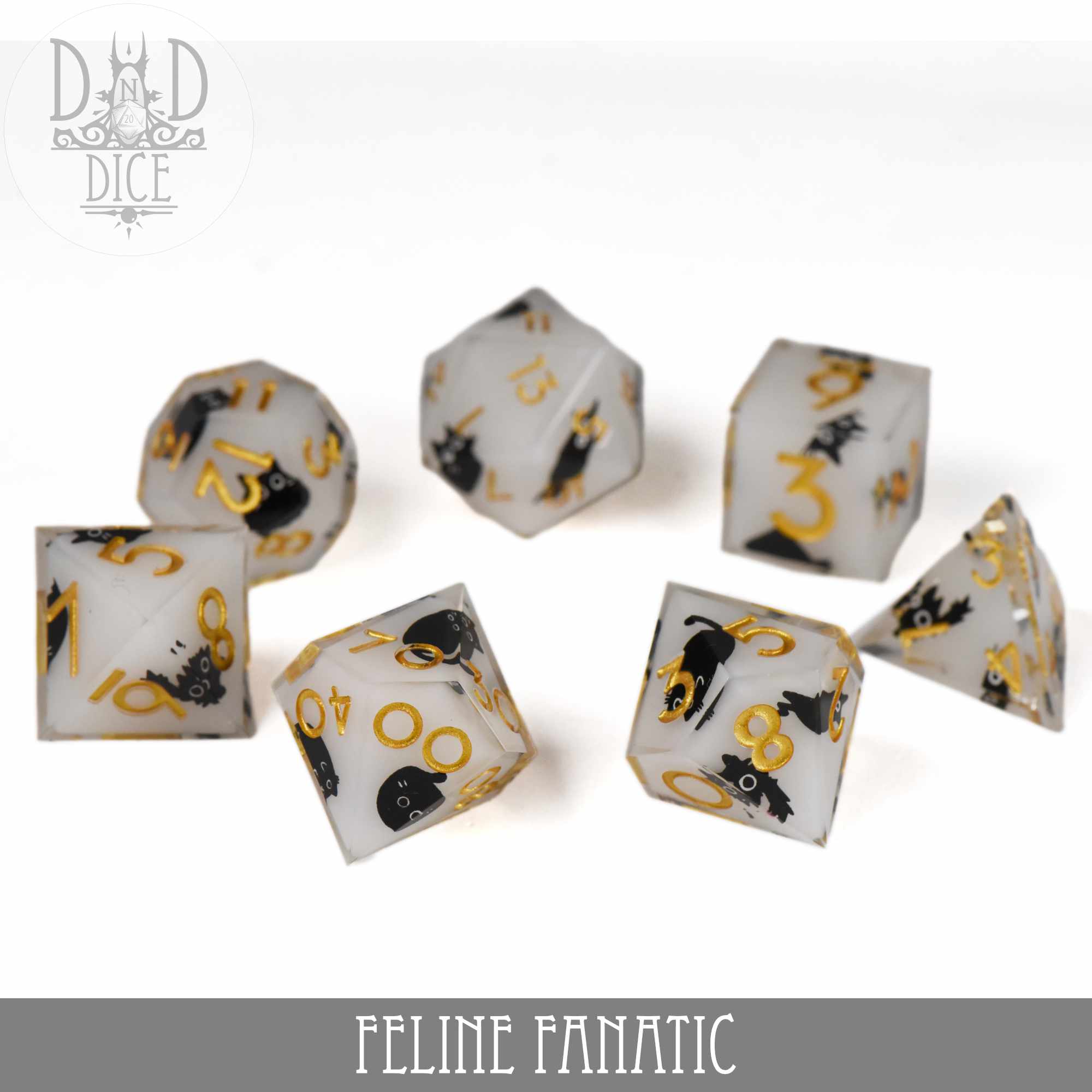 Feline Fanatic Handmade Dice Set