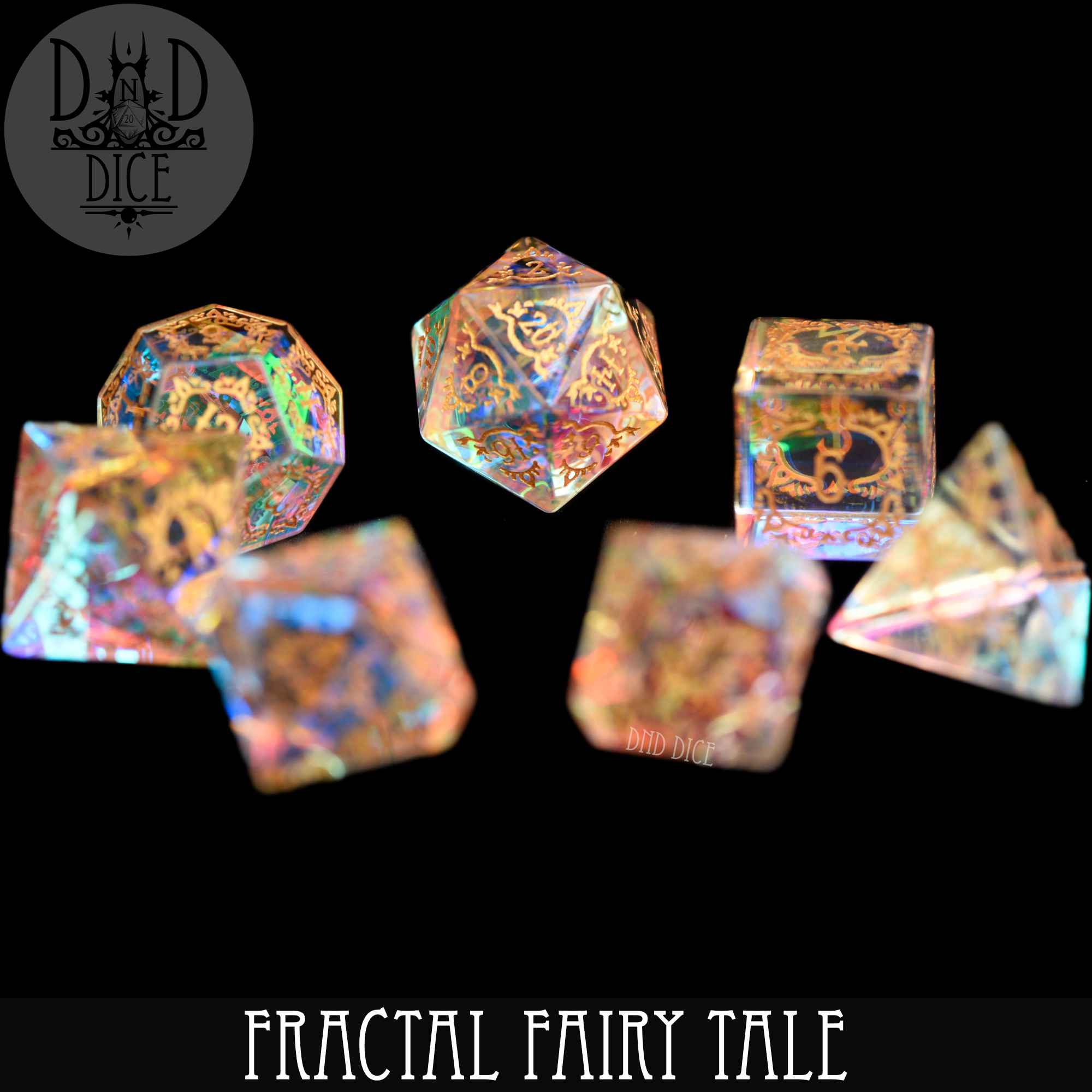 Fractal Fairy Tale Glass Dice Set (Gift Box)