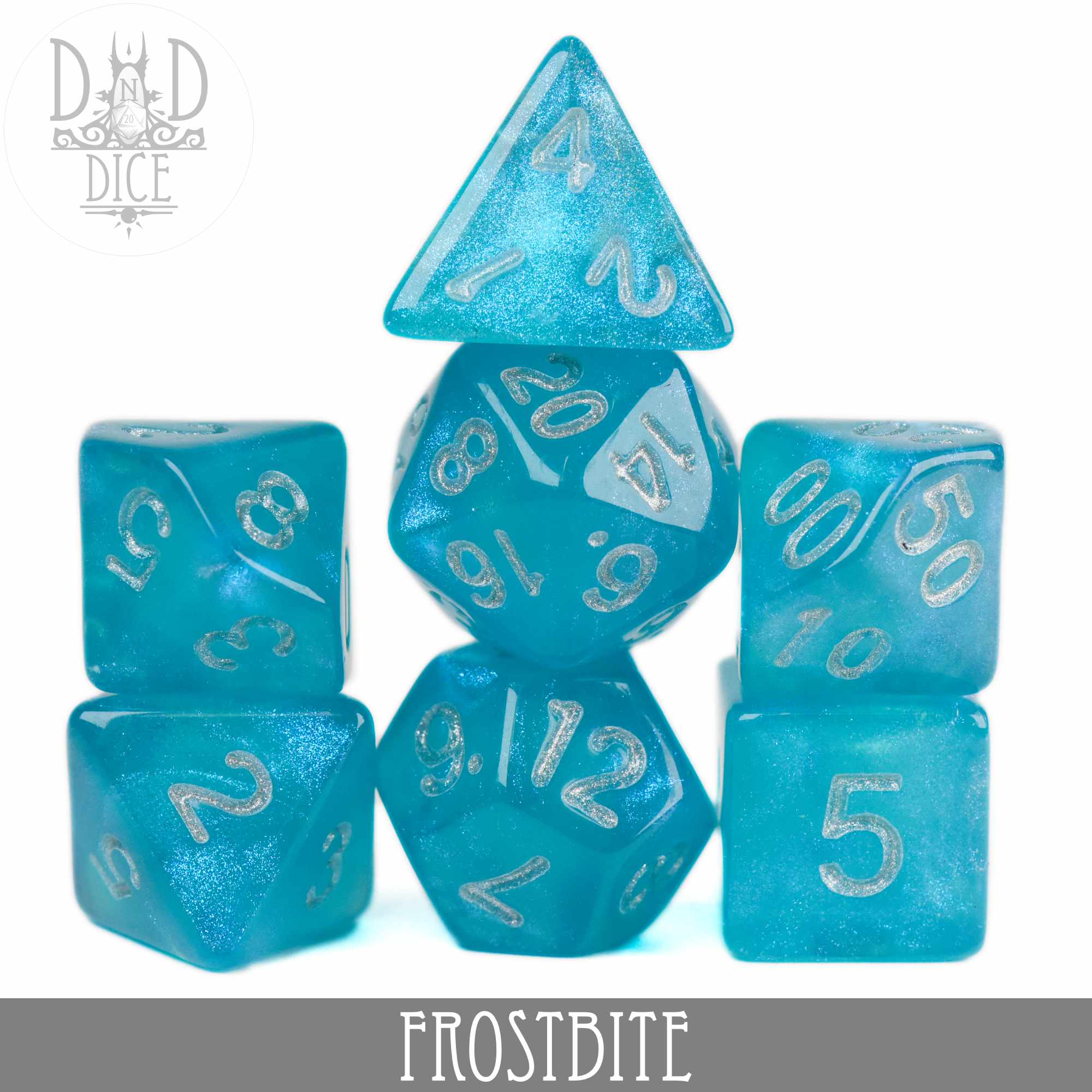 Frostbite Glitter Dice Set