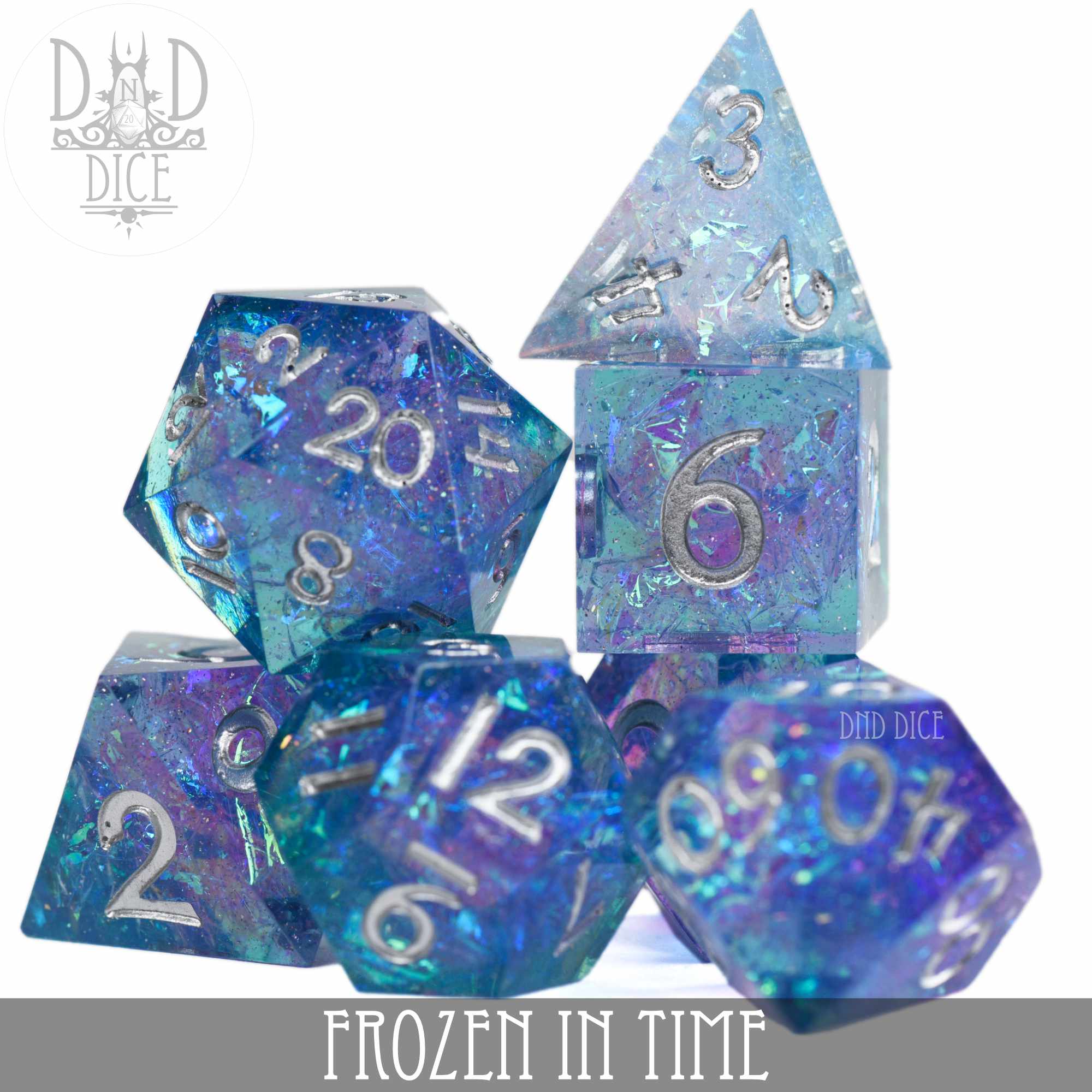 Frozen In Time Handmade Dice Set