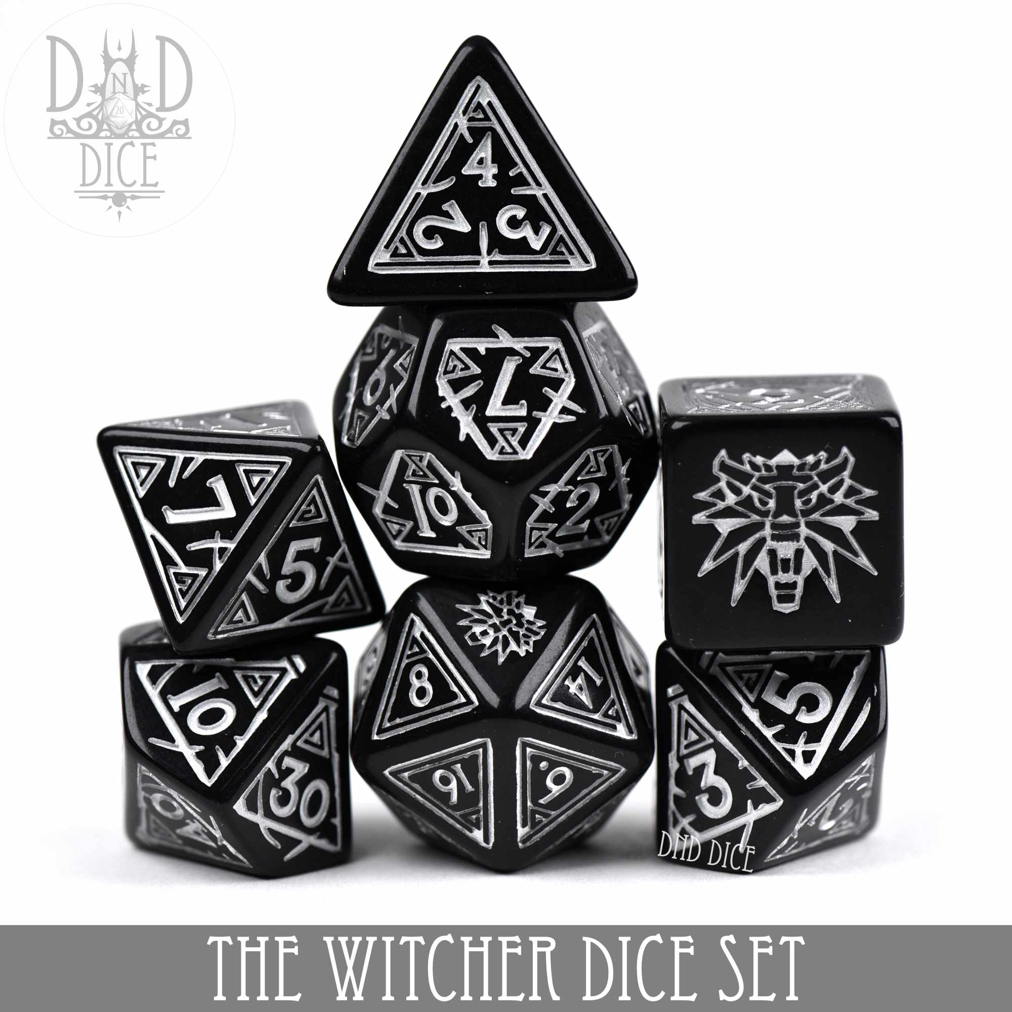 The Witcher Dice Set and Coin - Geralt