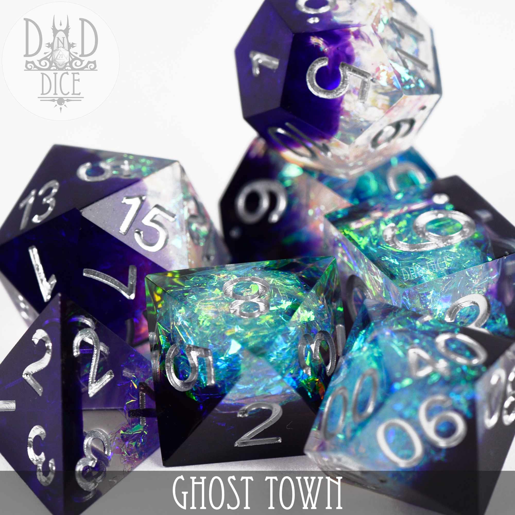 Ghost Town Handmade Dice Set