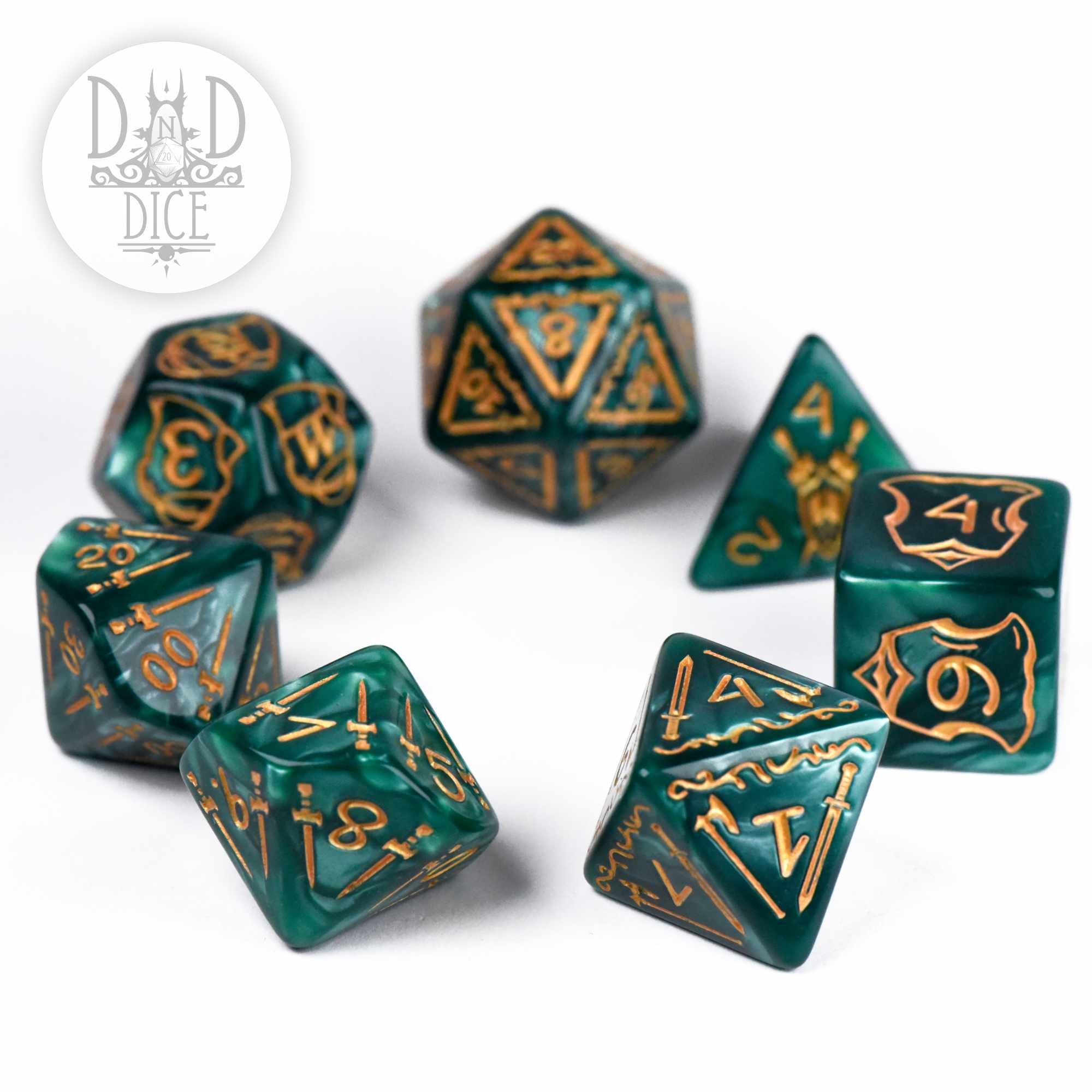 Giant Fighter Green Dice Set (Oversize)