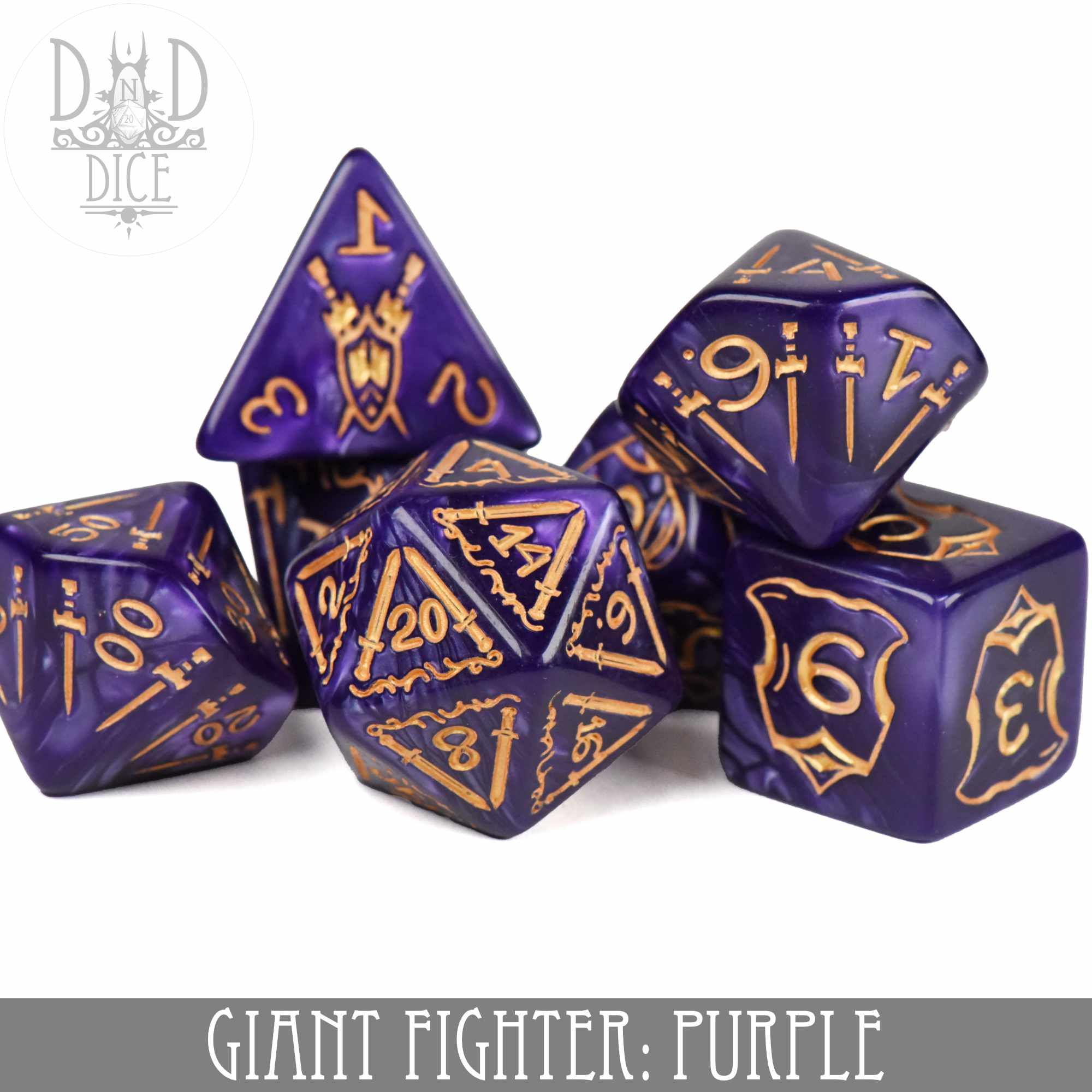 Giant Fighter Purple Dice Set (Oversize)