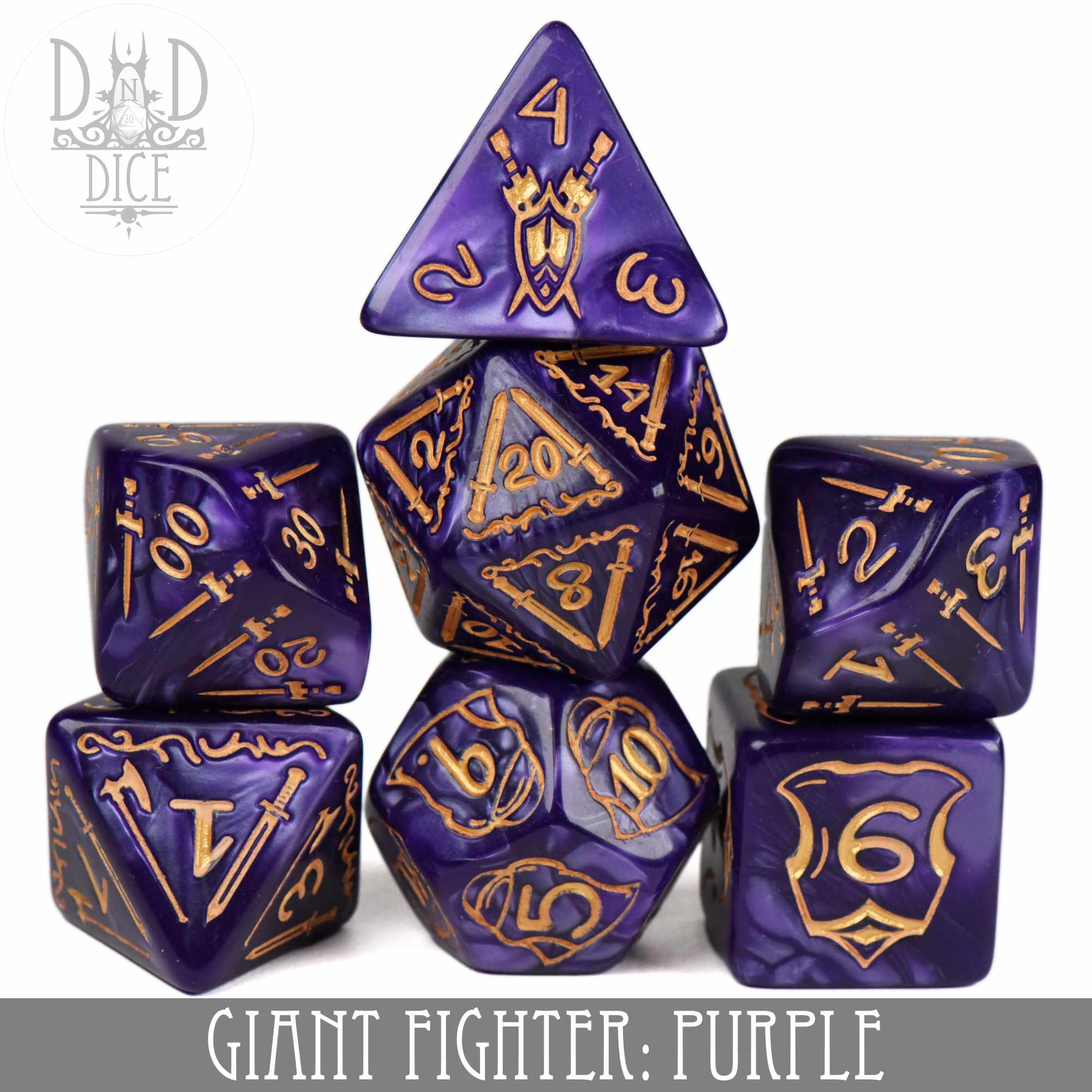 Giant Fighter Purple Dice Set (Oversize)