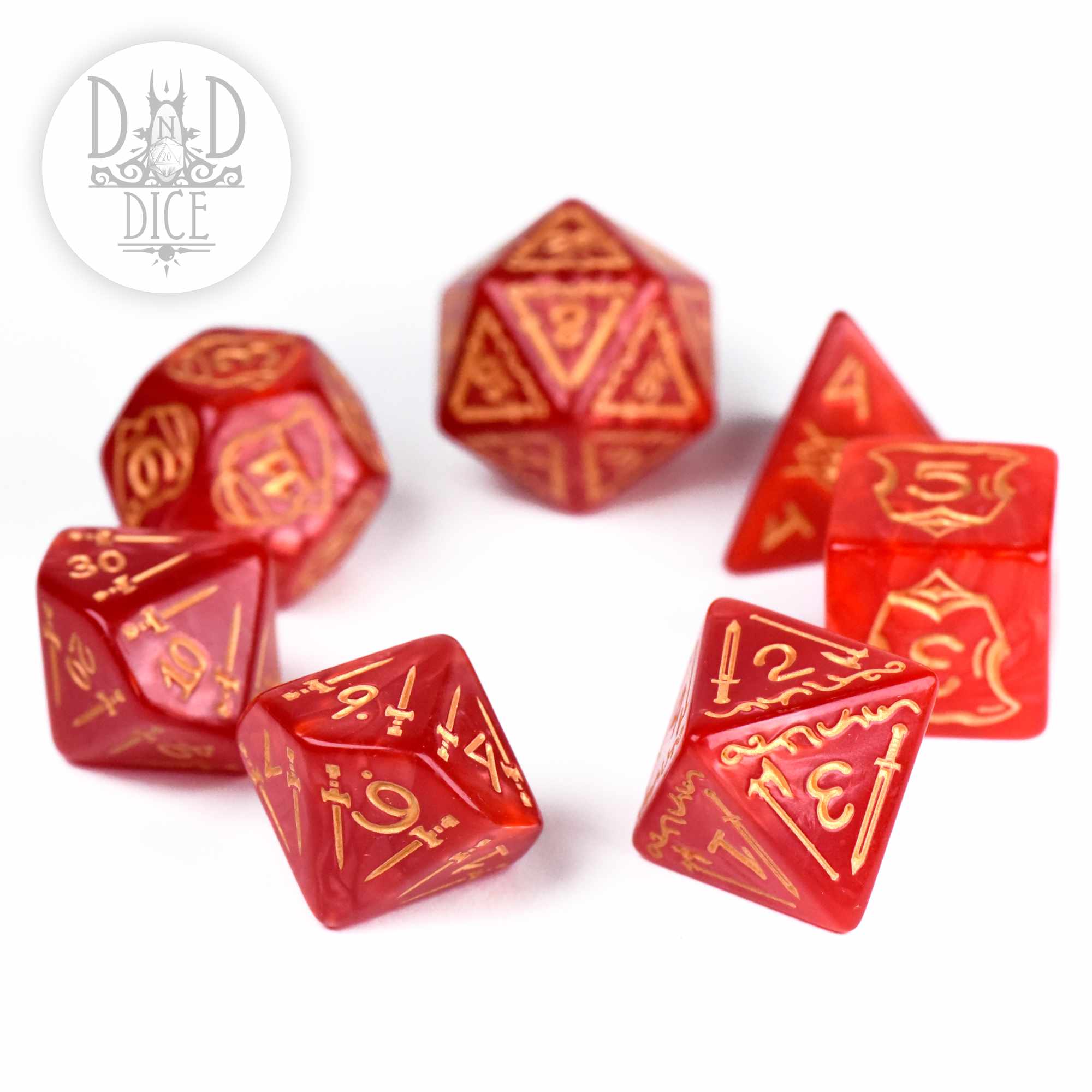 Giant Fighter Red Dice Set (Oversize)