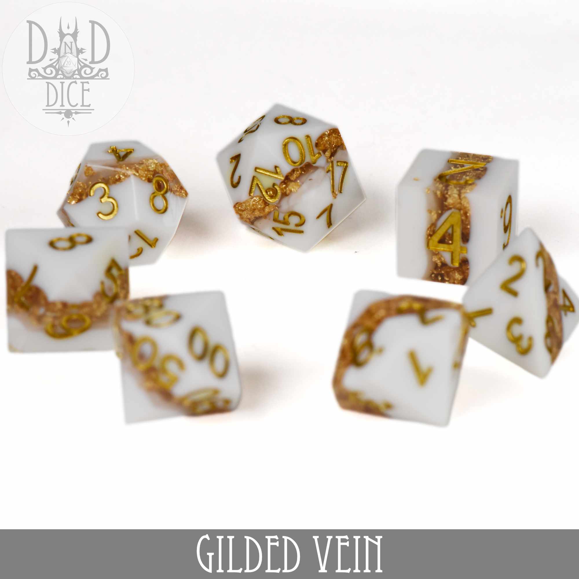 Gilded Vein Handmade Dice Set