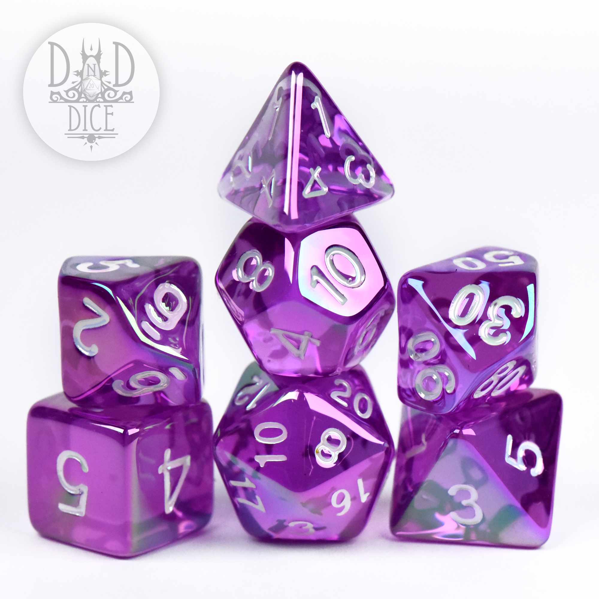 Glamoured Purple Dice Set (Black Friday)