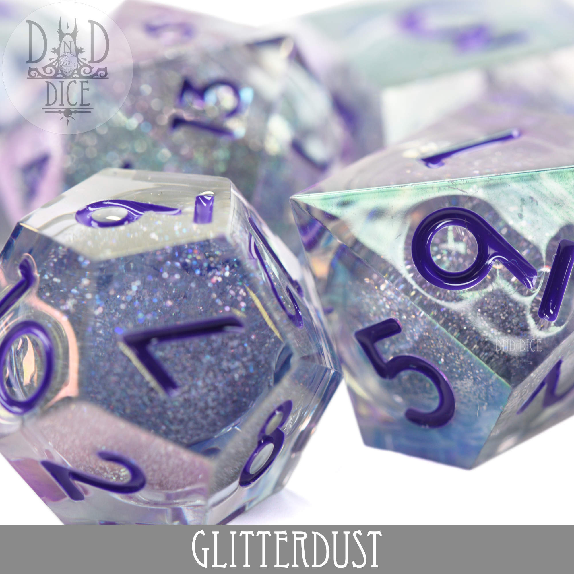 Glitterdust Liquid Core Dice Set