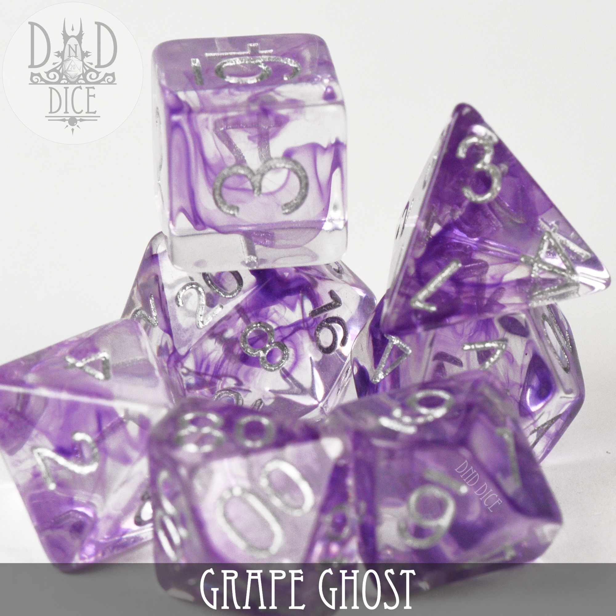 Grape Ghost Dice Set