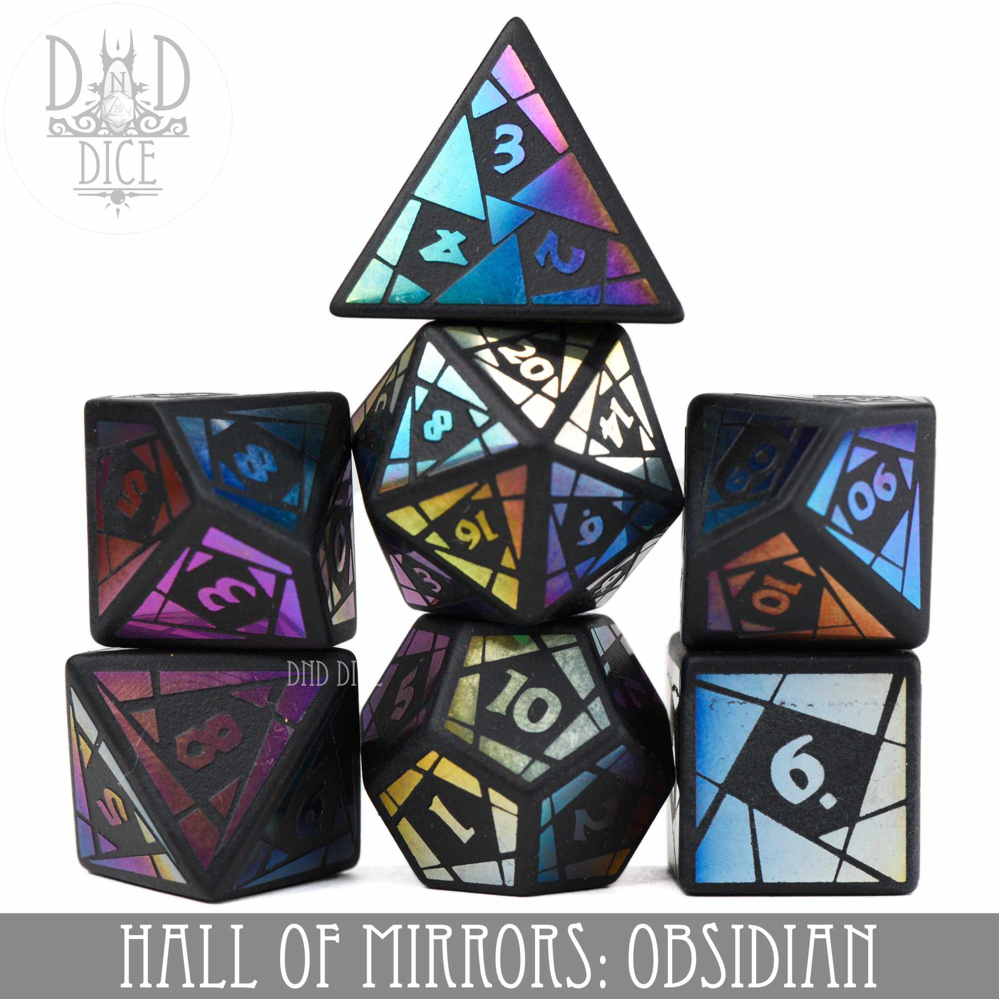 Hall of Mirrors: Obsidian Dice Set (Gift Box)