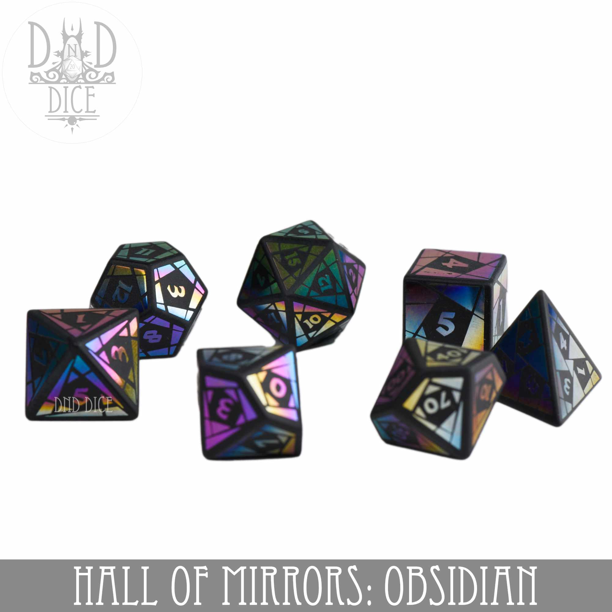 Hall of Mirrors: Obsidian Dice Set (Gift Box)