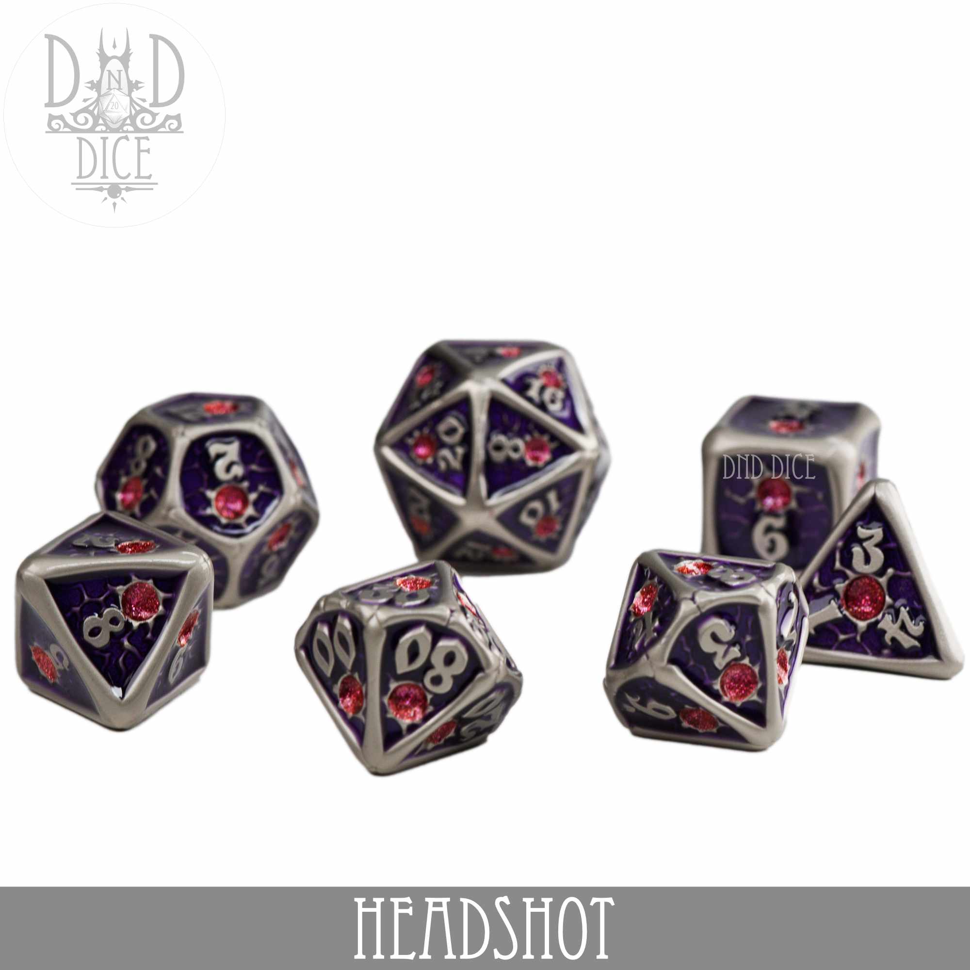 Headshot Metal Dice Set