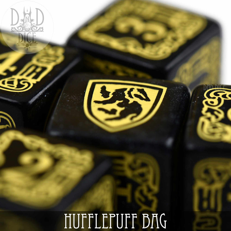 Harry Potter - Hufflepuff Dice Bag & 5D6