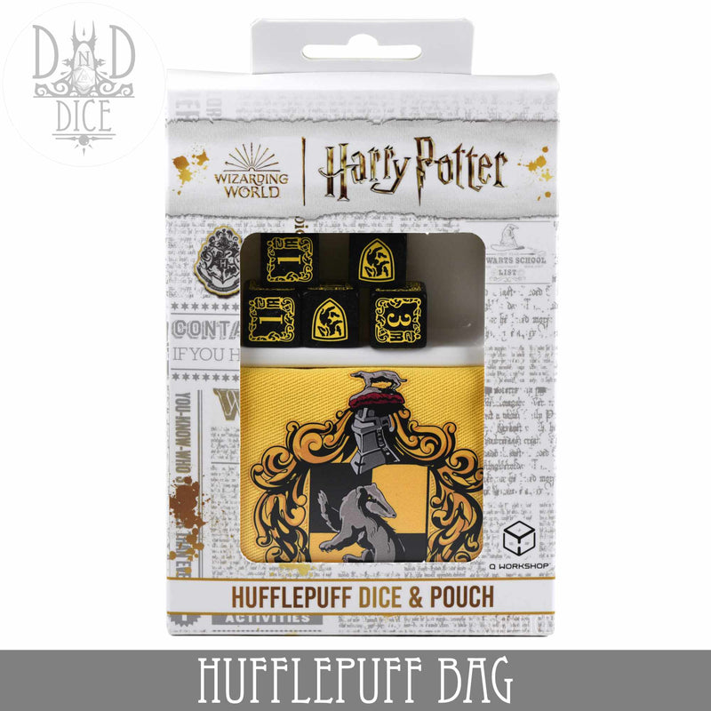 Harry Potter - Hufflepuff Dice Bag & 5D6
