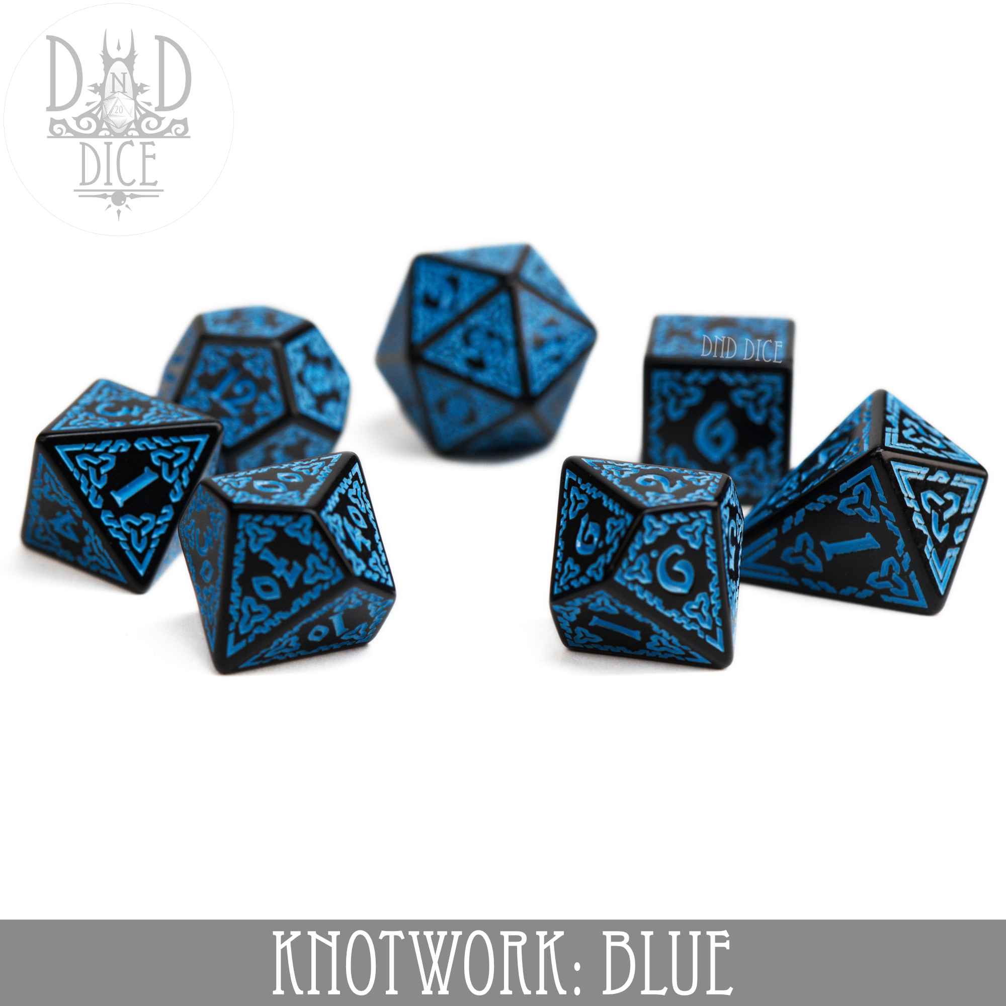 Knotwork: Blue Dice Set