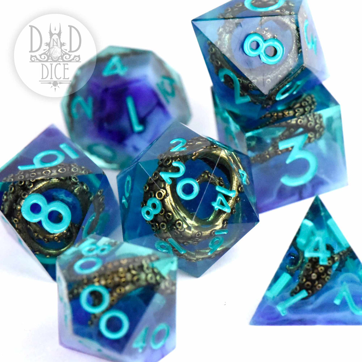 Kraken's Curse Handmade Dice Set