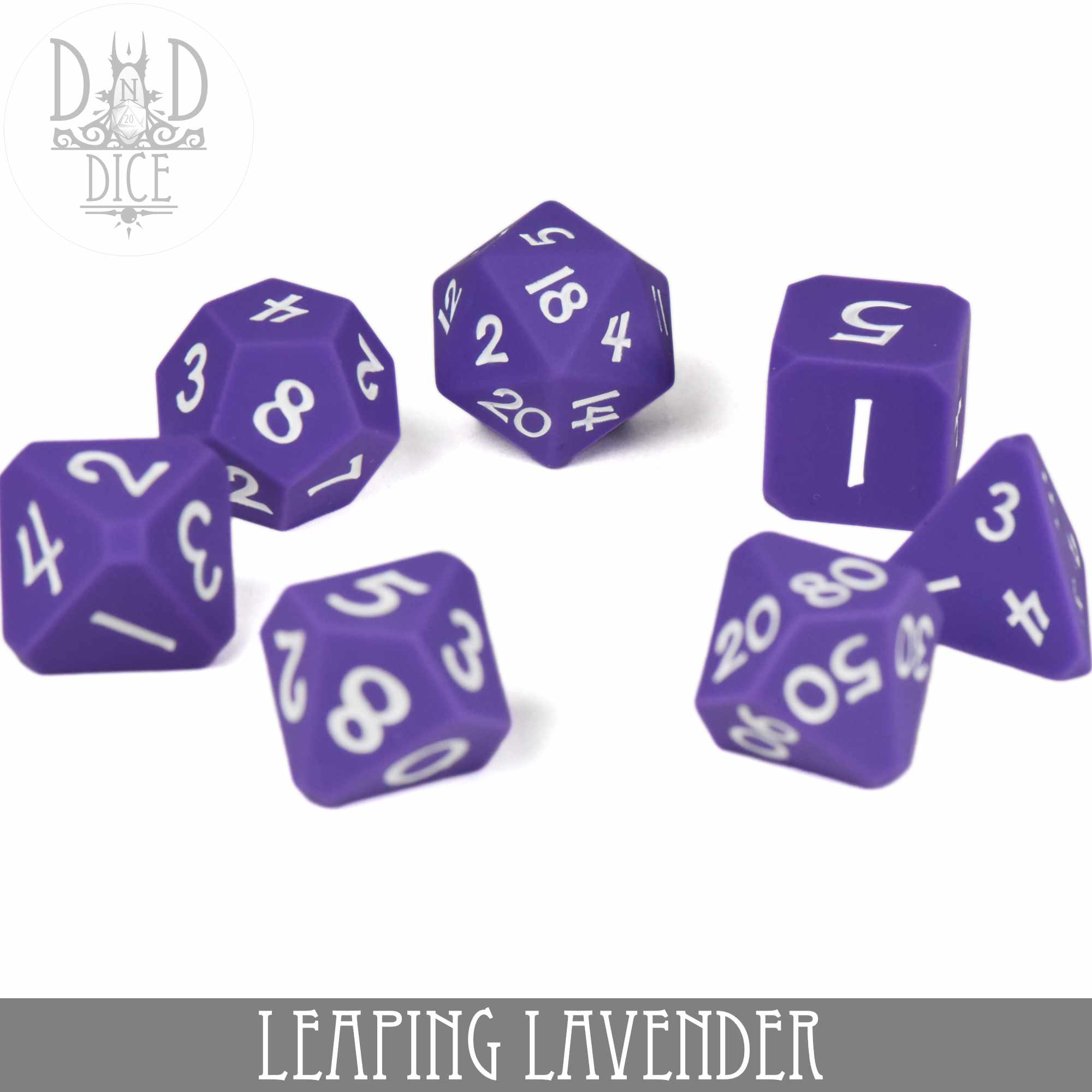 Leaping Lavender Silicone Dice Set