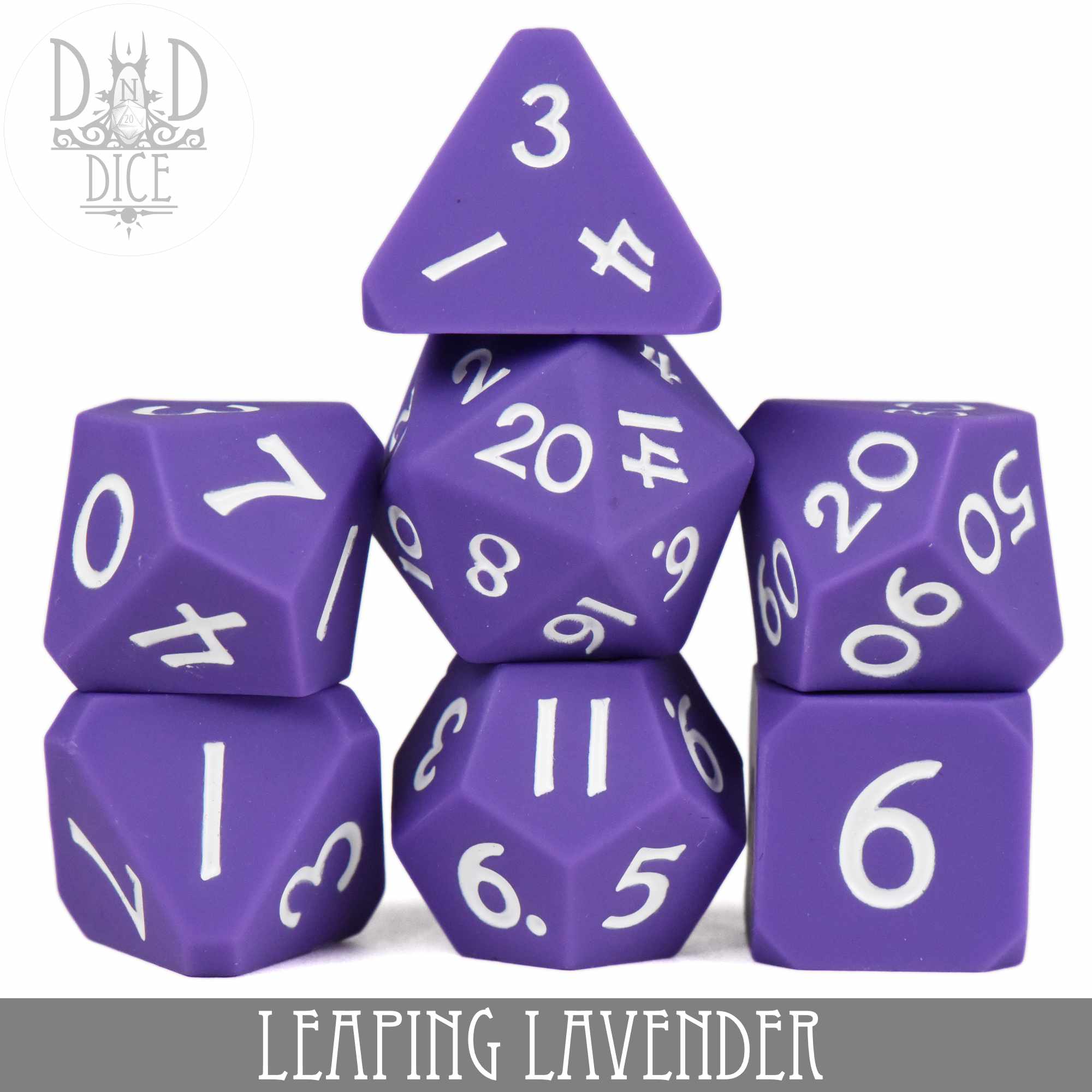 Leaping Lavender Silicone Dice Set