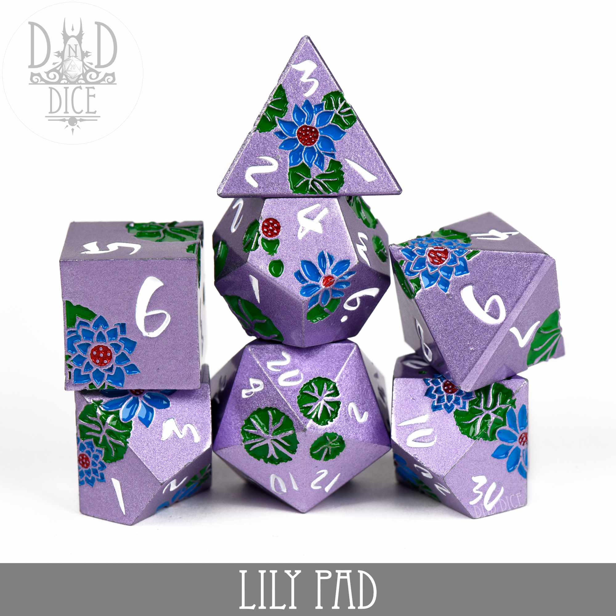 Lily Pad Metal Dice Set