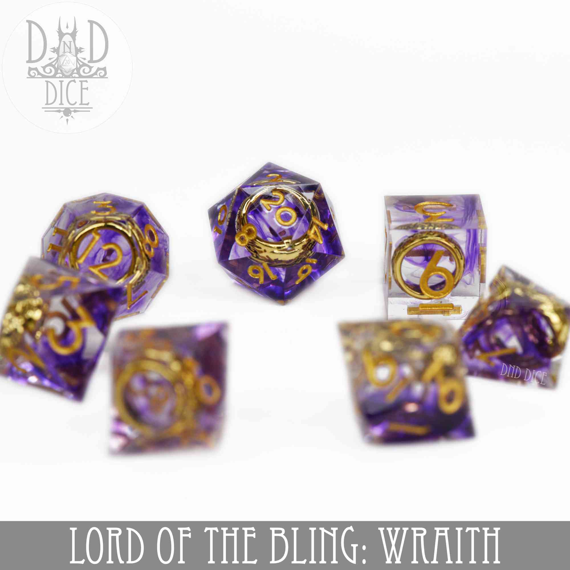 Lord of the Bling: Wraith Handmade Dice Set