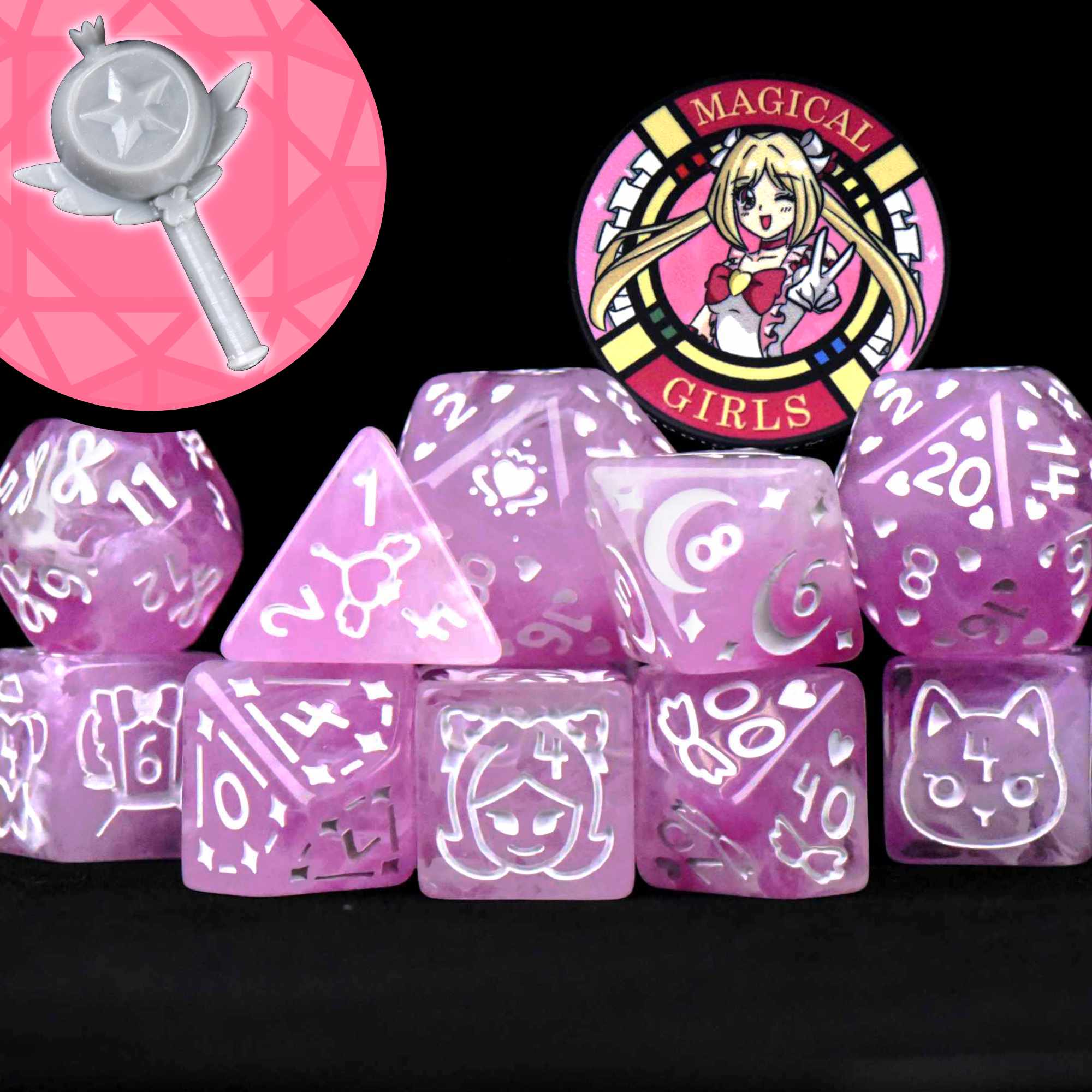 Magical Girls 11 Dice Set