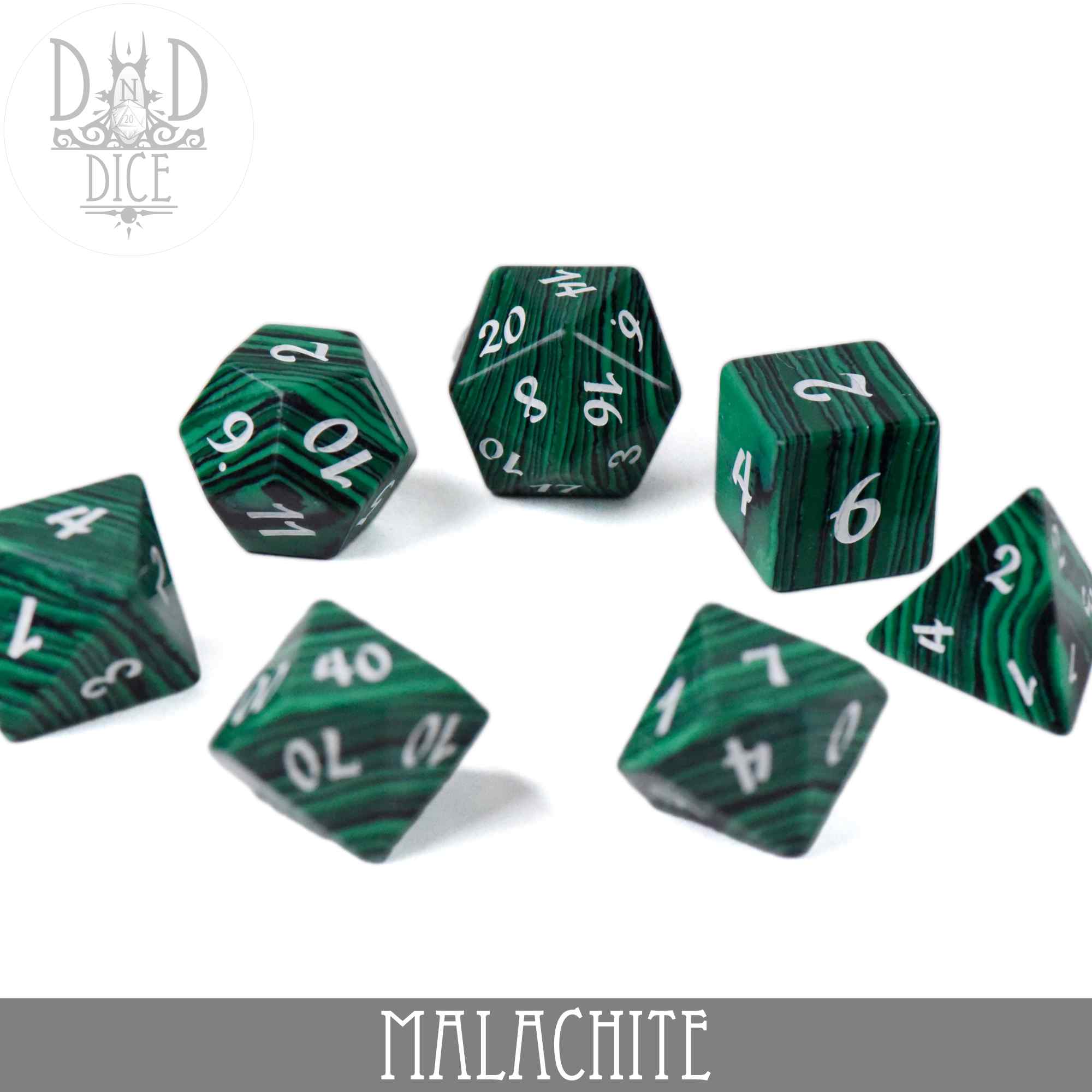 Malachite Dice Set (Gift Box)