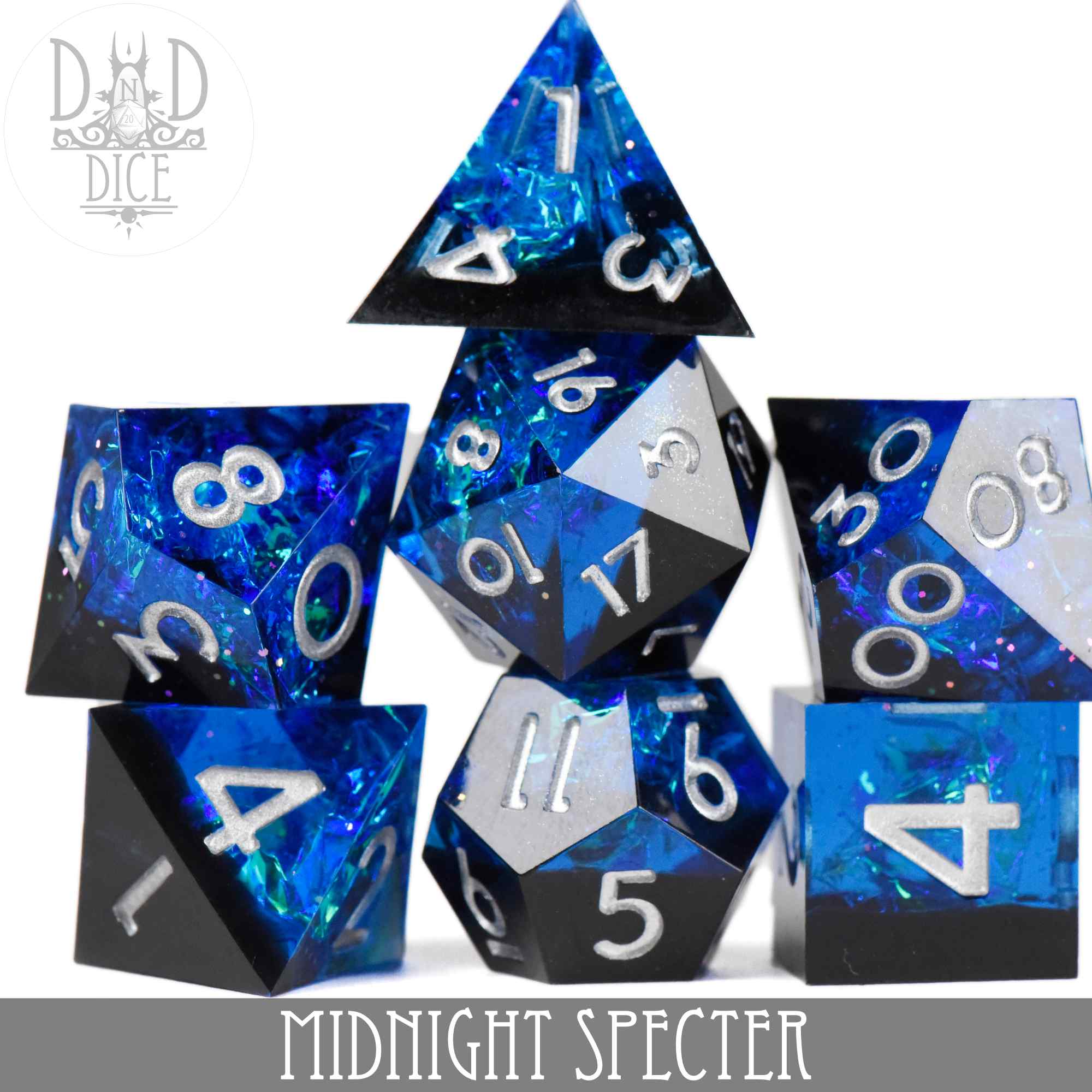 Midnight Specter Handmade Dice Set