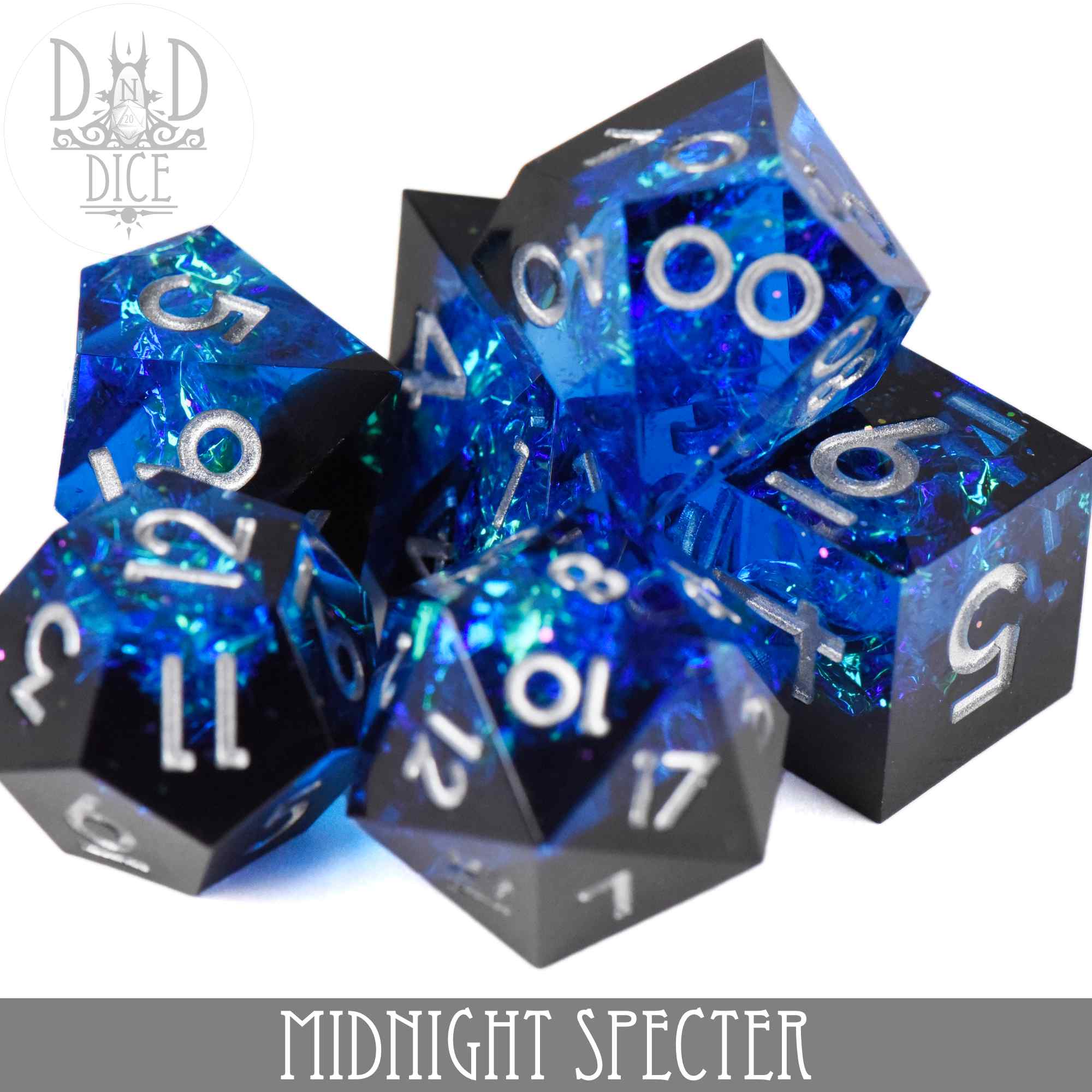 Midnight Specter Handmade Dice Set