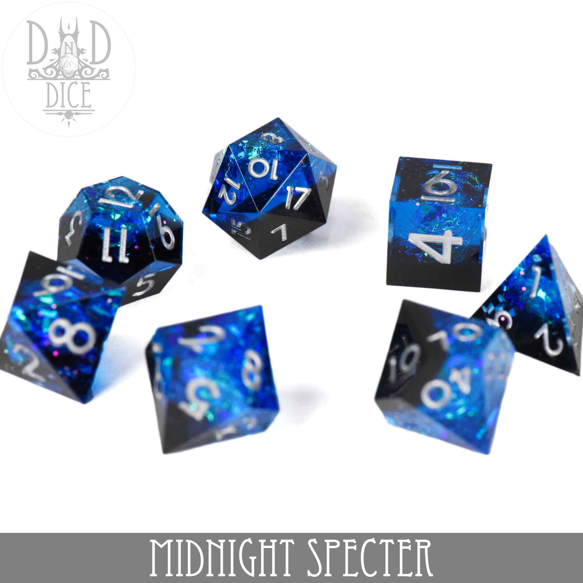 Midnight Specter Handmade Dice Set