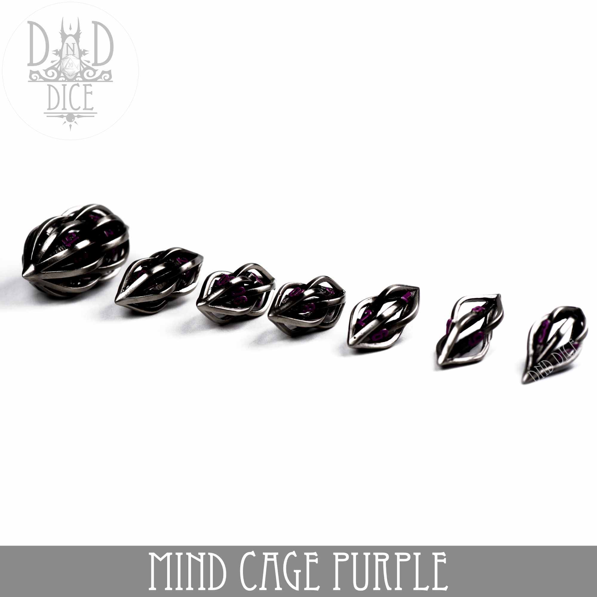 Mind Cage Purple - Metal Dice Set (Gift Box)